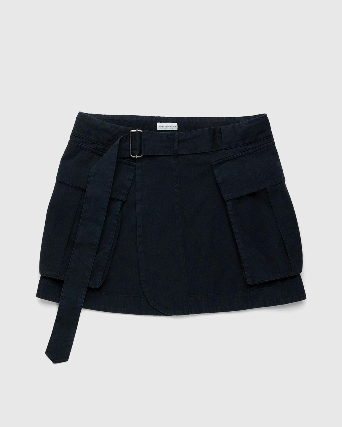 Dries van Noten - Parren Belted Wrap Navy - Clothing - Blue - Image 1