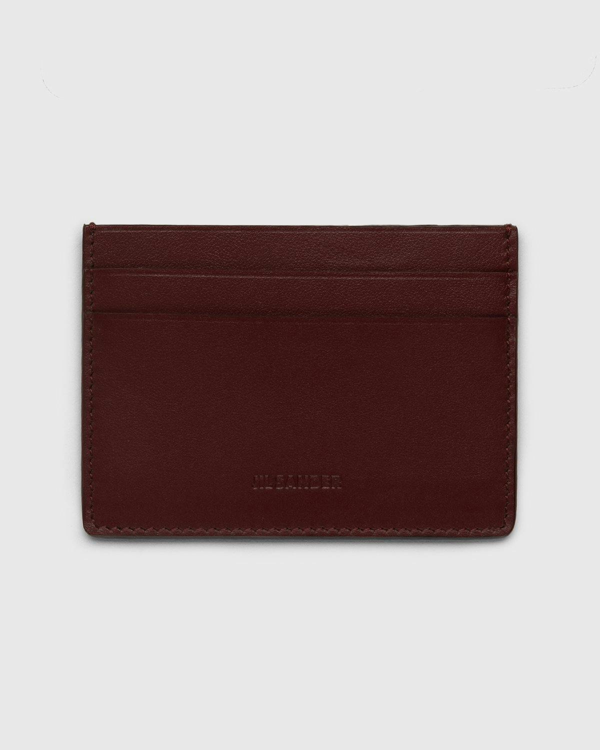 Jil Sander - Leather Card Holder Dark Red - Accessories - Red - Image 1