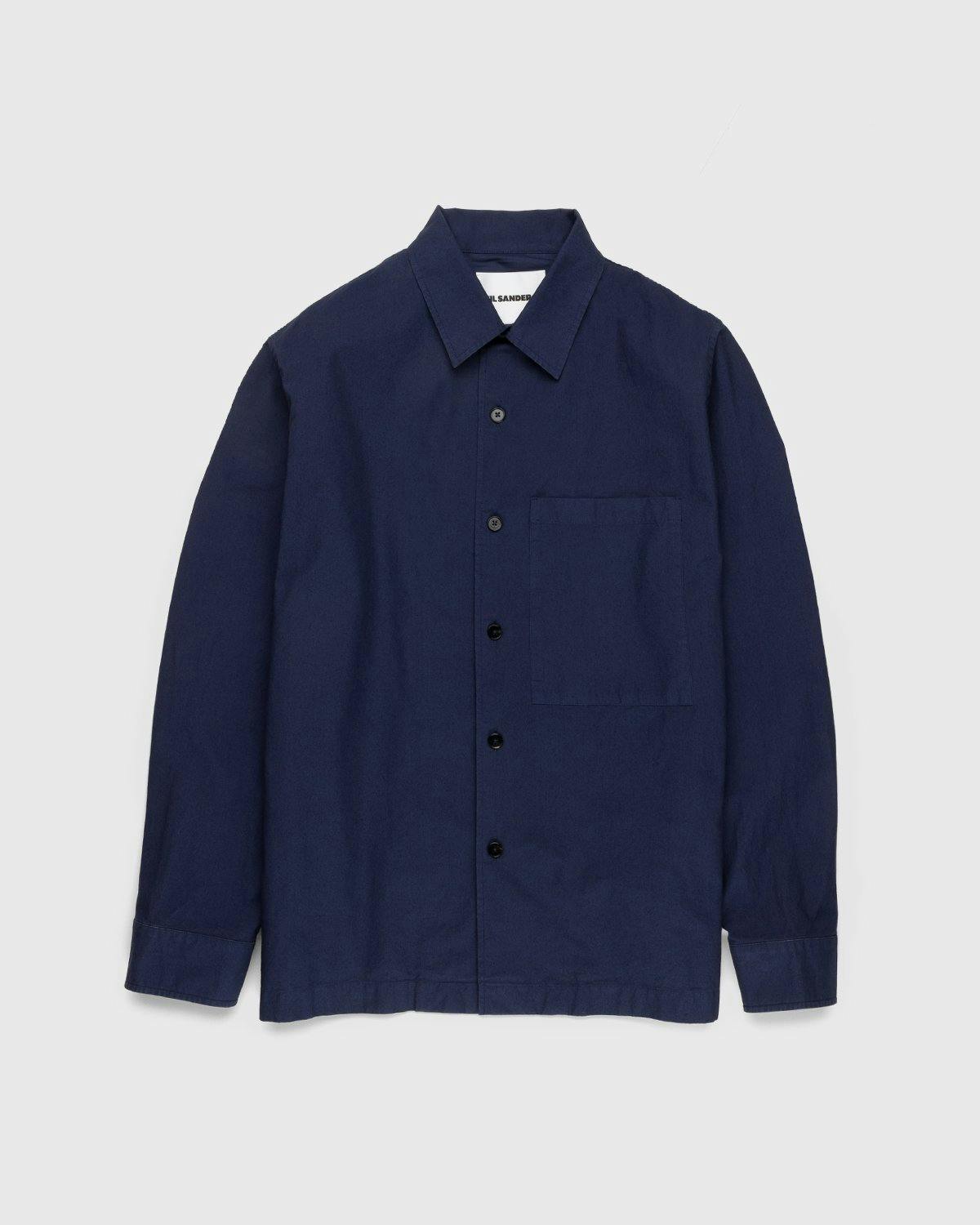 Jil Sander - Long Sleeve Work Shirt Navy - Clothing - Blue - Image 1