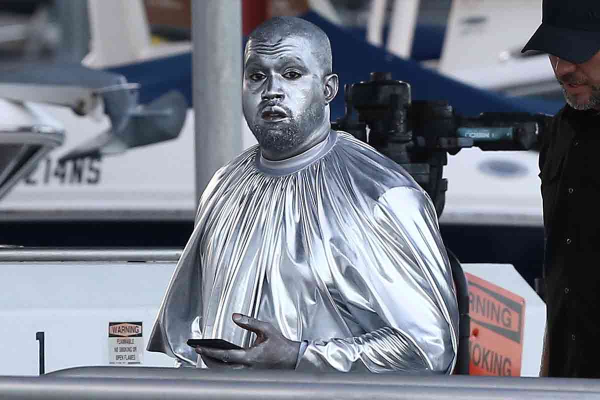 Silver Kanye West performs 'Mary' Opera Art Basel Miami