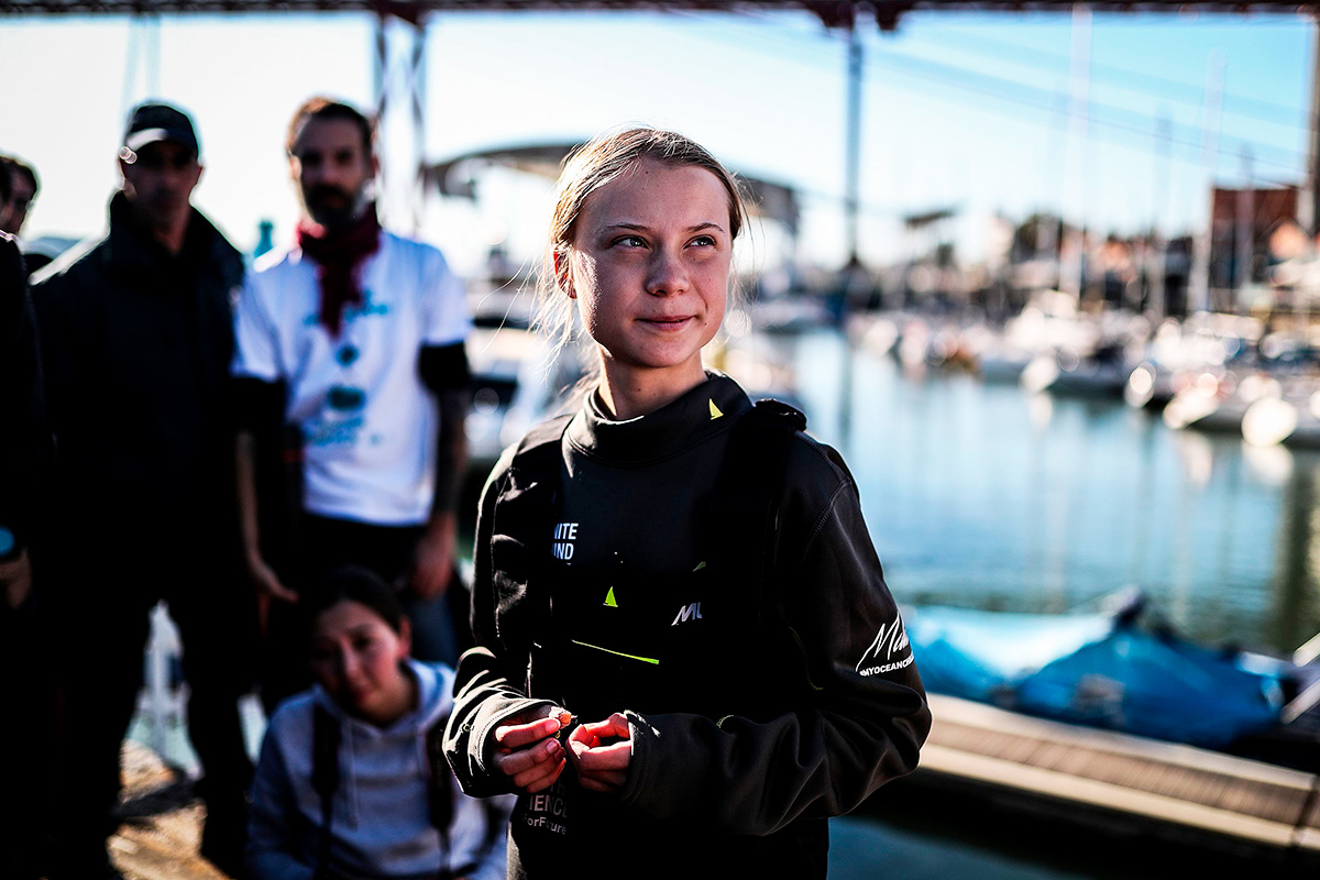 Greta Thunberg documentary seaside dock