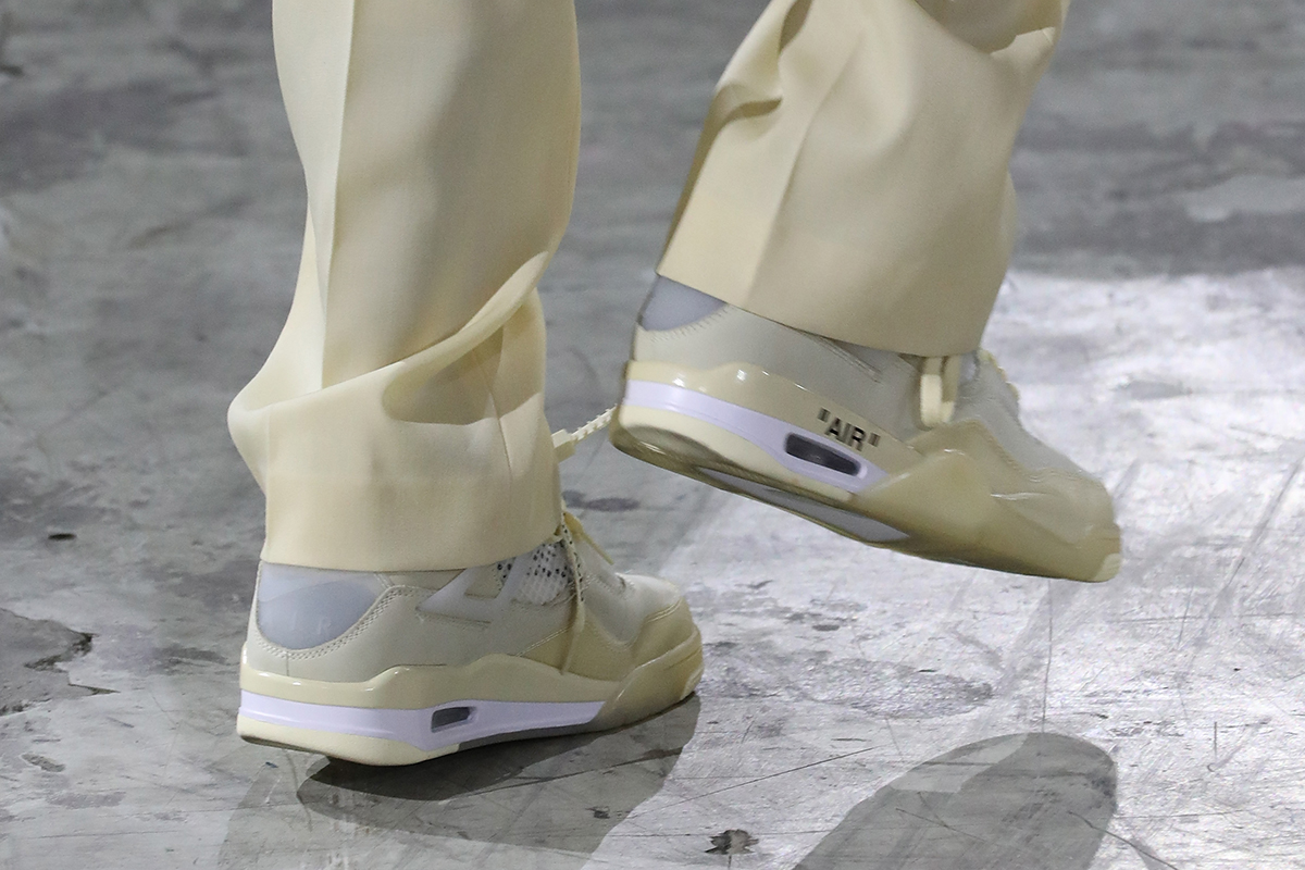 Nike x Off-White Air Jordan shoes during the Off-White show as part of the Paris Fashion Week