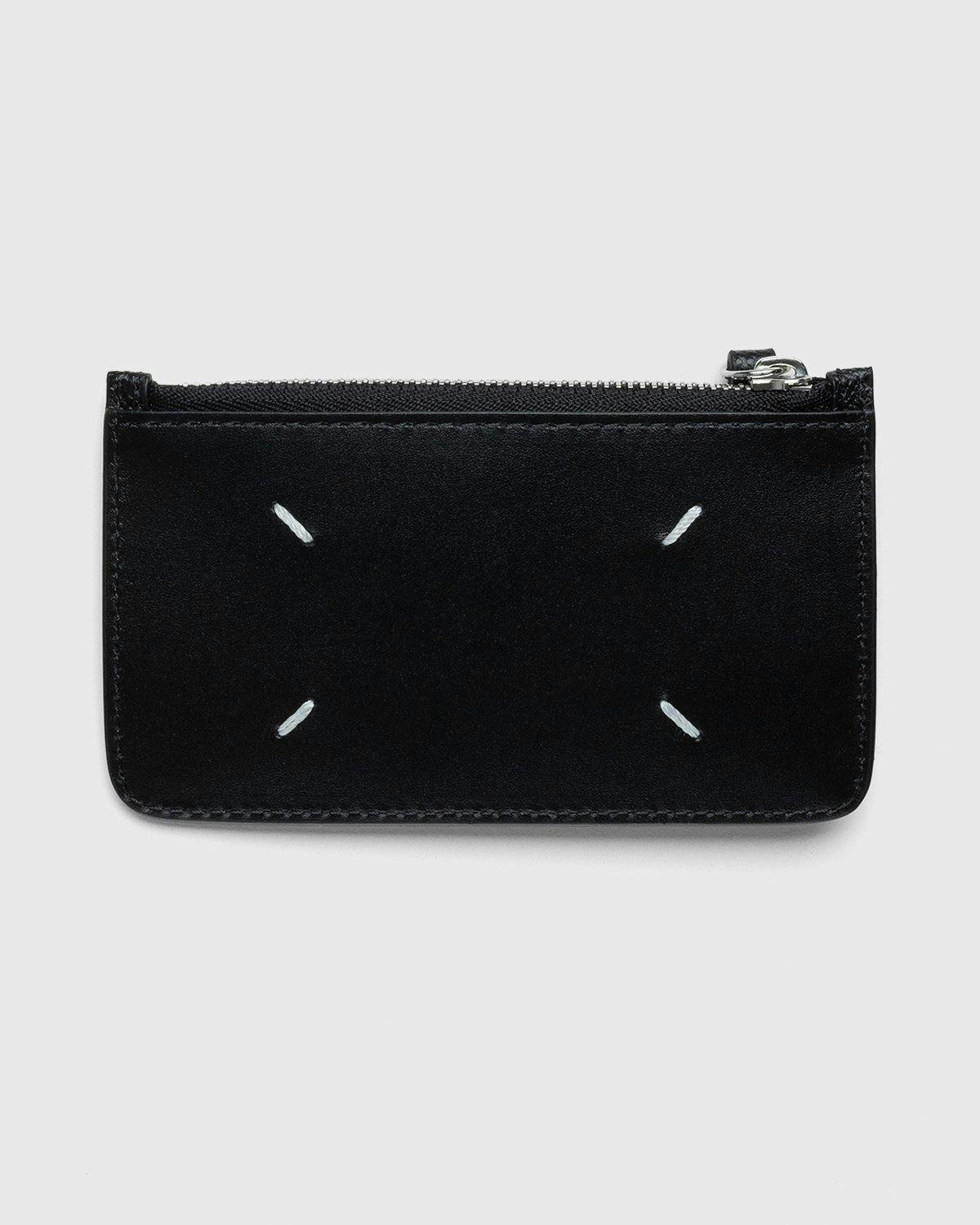 Maison Margiela - Zip Leather Card Holder Black - Accessories - Black - Image 1