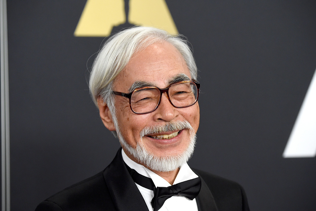 Hayao Miyazaki glasses smiling