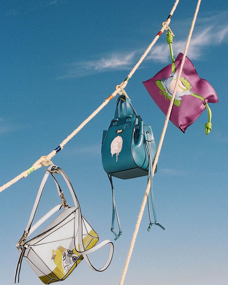 loewe spirited away studio ghibli collab collection release date info buy price list drop date bag shirt hoodie no face chihiro web store buy online