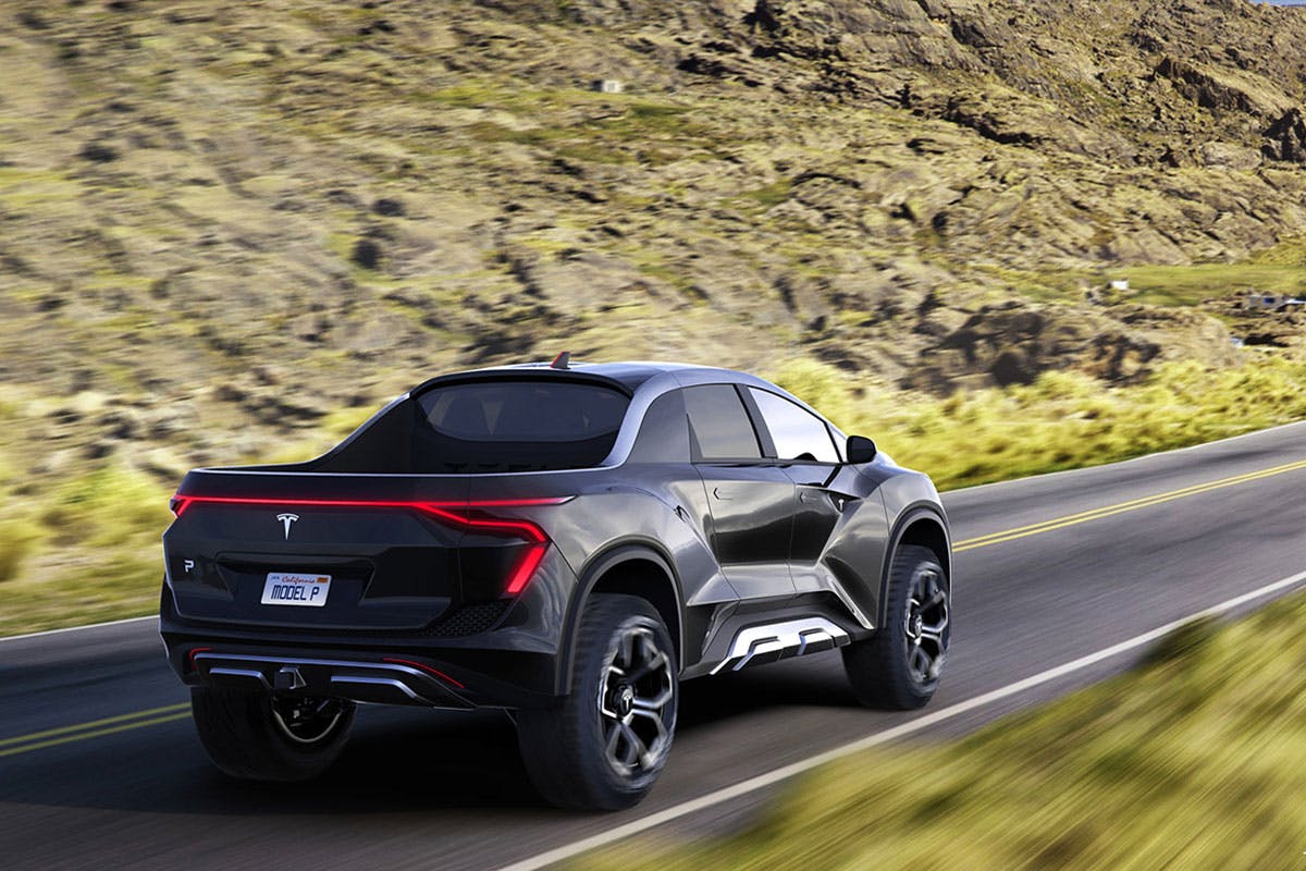 tesla pickup truck model p