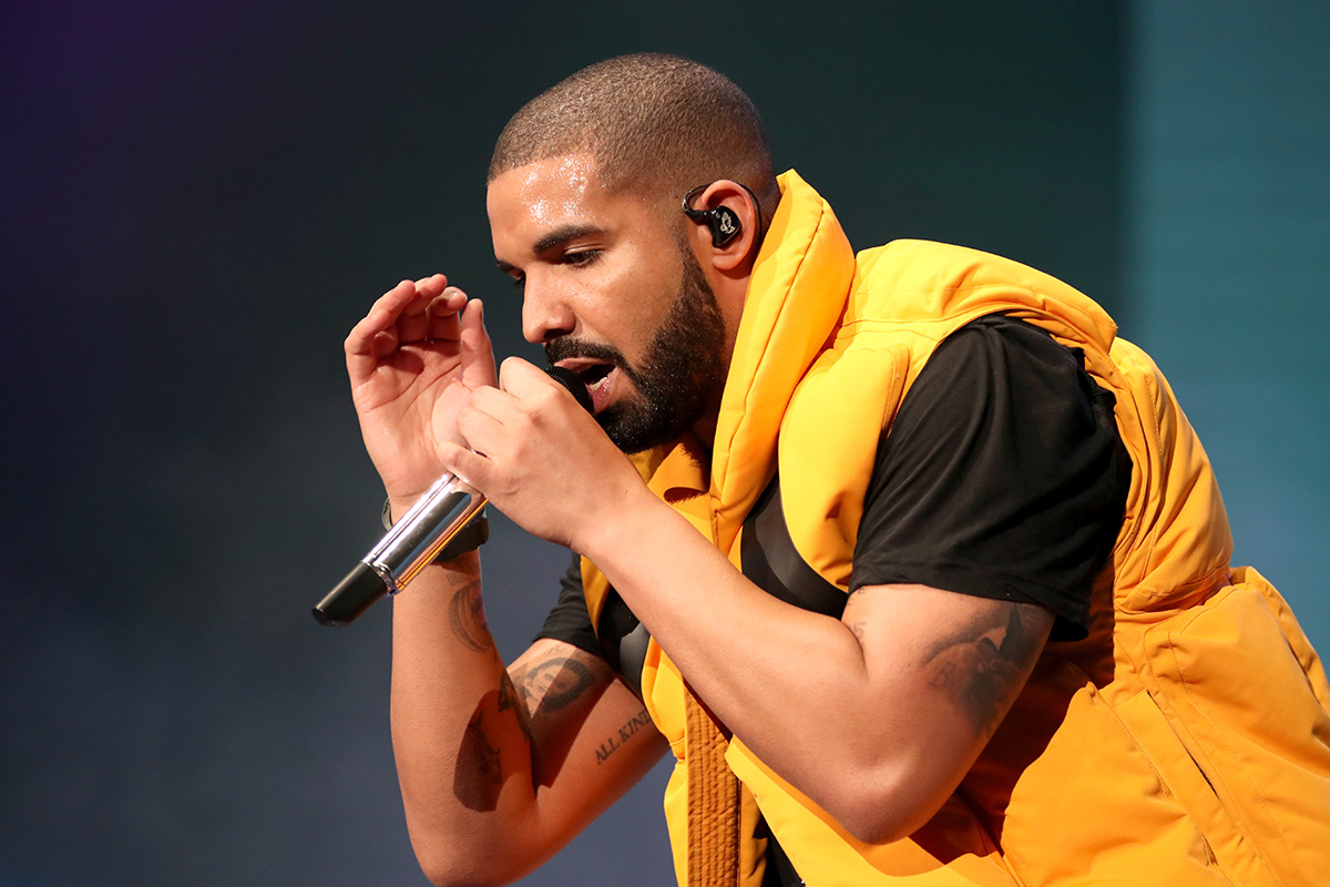 Drake performs on the Coachella stage during day 2 of the Coachella