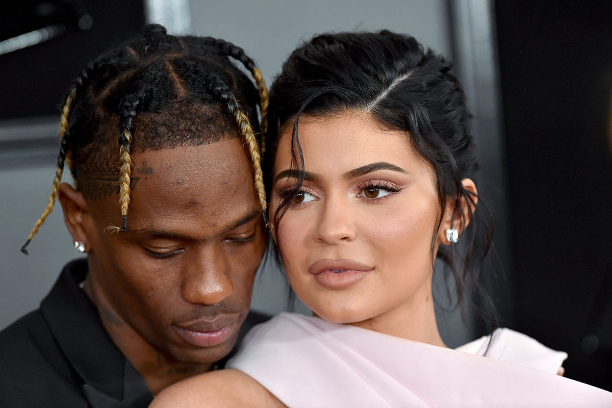 Kylie Jenner and Travis Scott attend the 61st Annual GRAMMY Awards