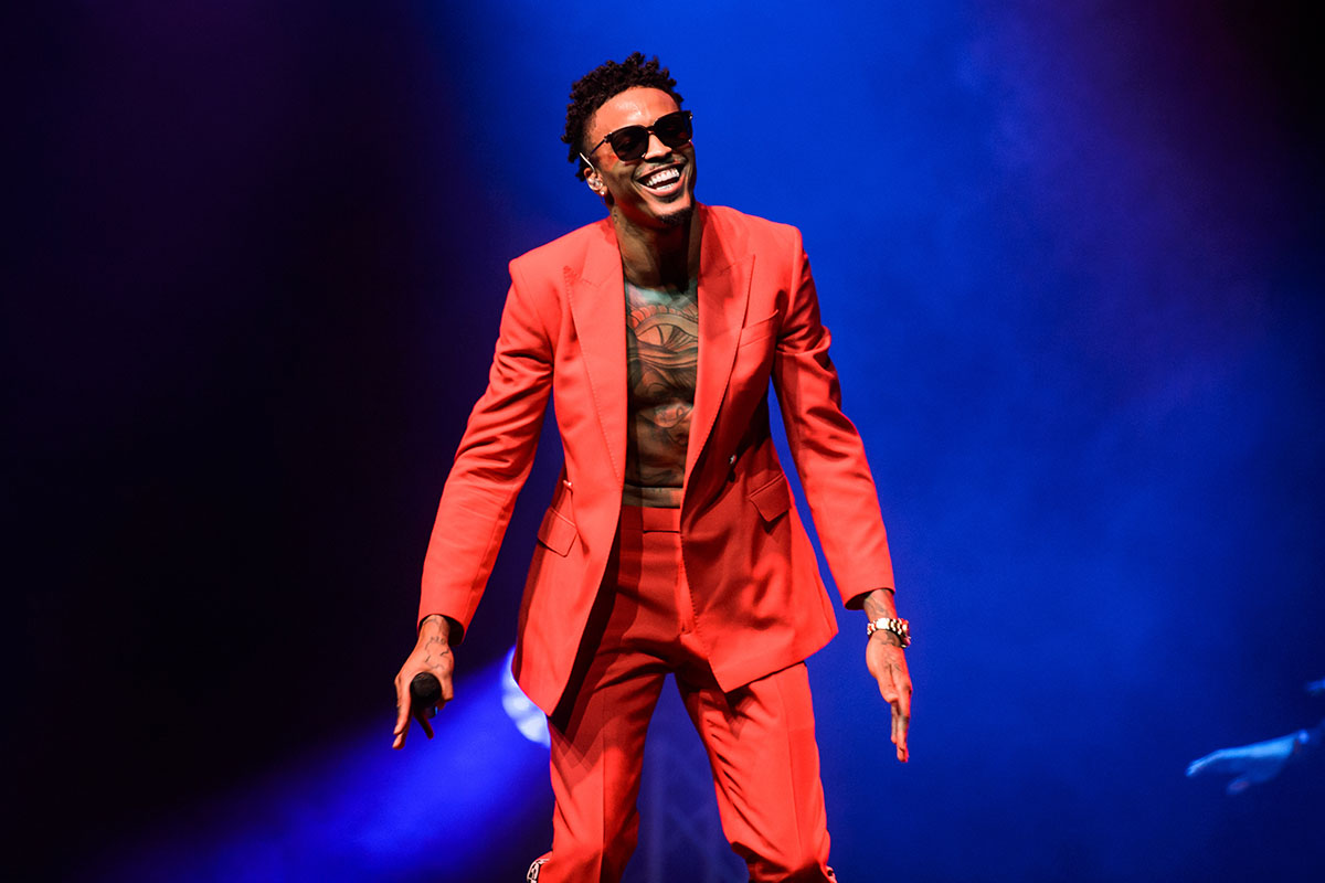 August Alsina performs live on stage at Indigo at The O2 Arena