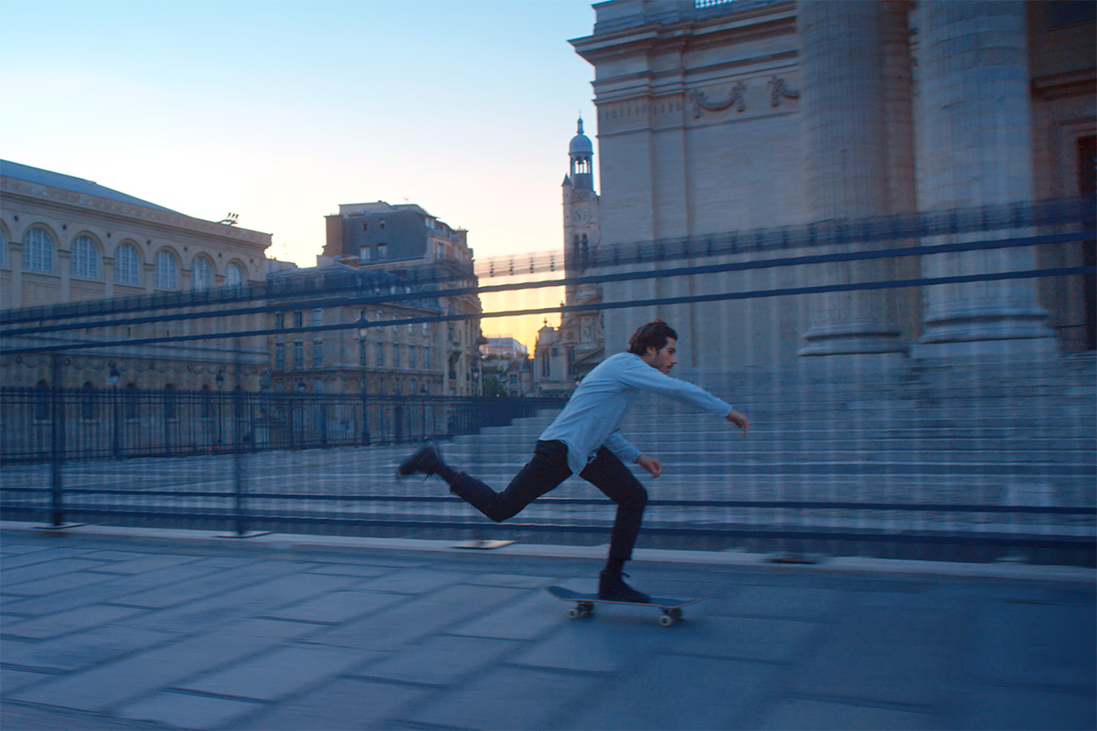 skateboarding the Louvre
