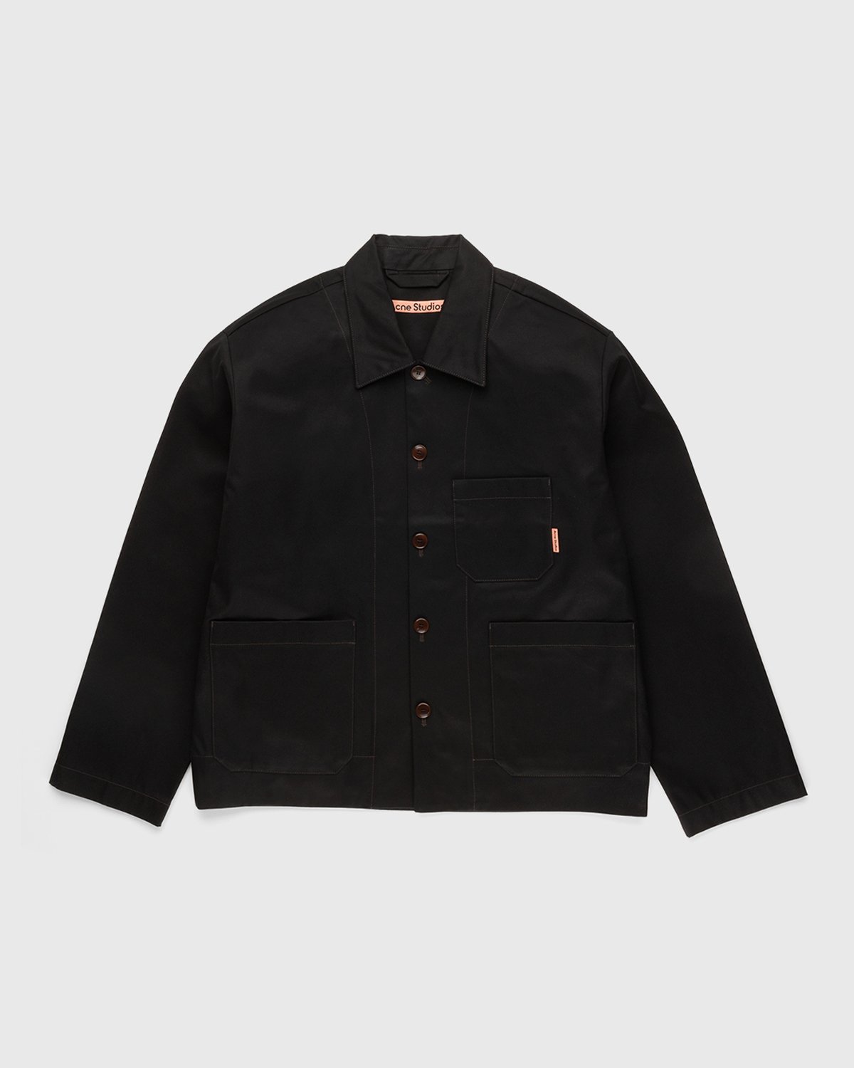 Acne Studios - Cotton Twill Jacket Black - Clothing - Black - Image 1