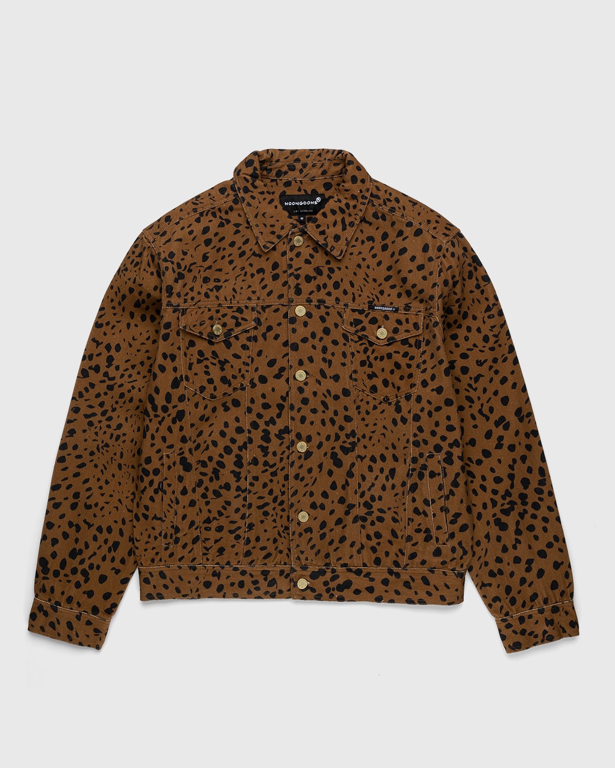 Noon Goons - Go Leopard Denim Jacket Brown - Clothing - Brown - Image 1