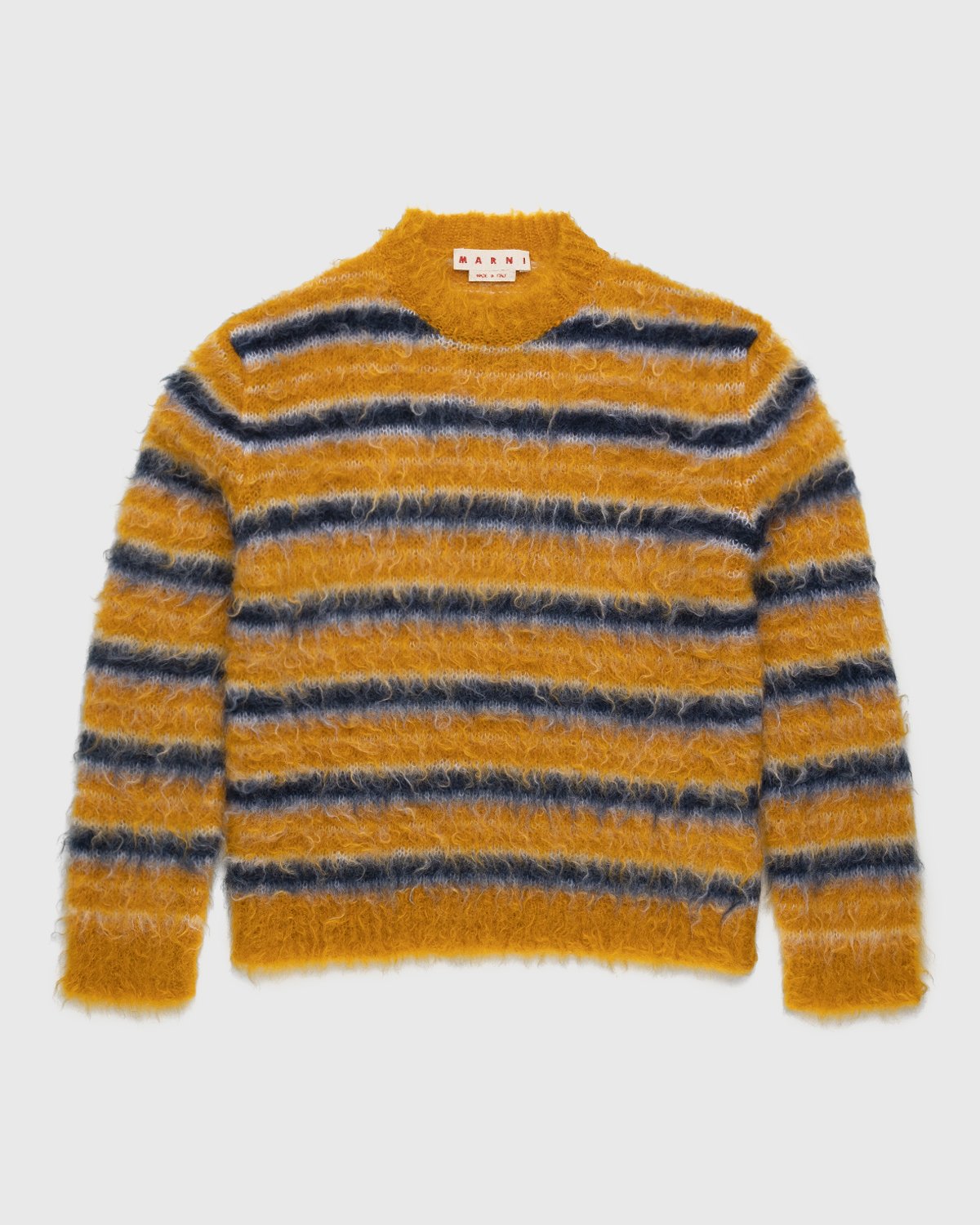 Marni - Striped Mohair Sweater Sunflower - Clothing - Yellow - Image 1