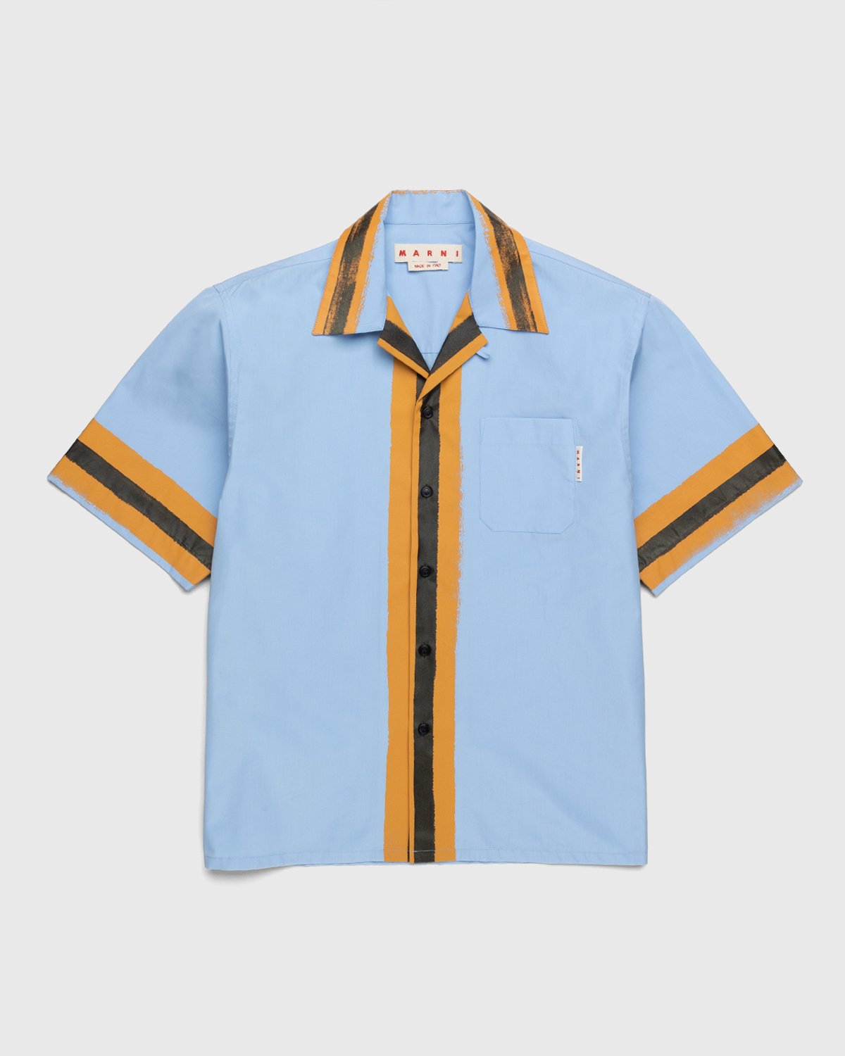 Marni - Nostalgia Stripe Poplin Shirt Lake Blue - Clothing - Blue - Image 1
