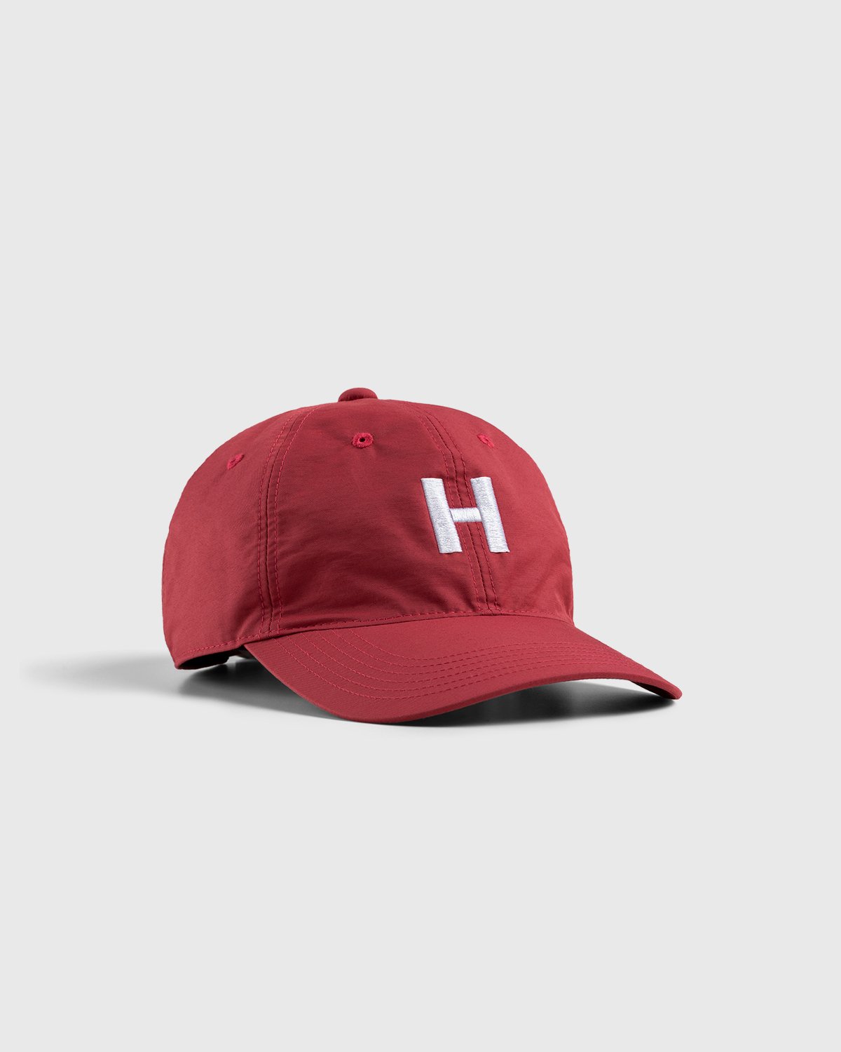 Highsnobiety - Cotton Nylon "H" Logo Cap Red - Accessories - Pink - Image 1
