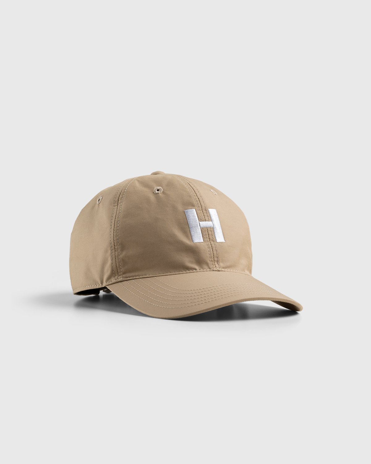 Highsnobiety - Cotton Nylon "H" Logo Cap Beige - Accessories - Beige - Image 1