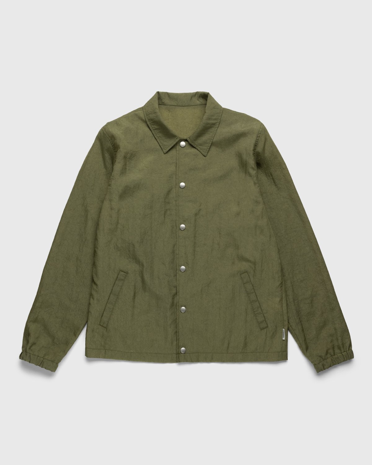 Highsnobiety - Stonewashed Nylon Coach Jacket Olive - Clothing - Green - Image 1