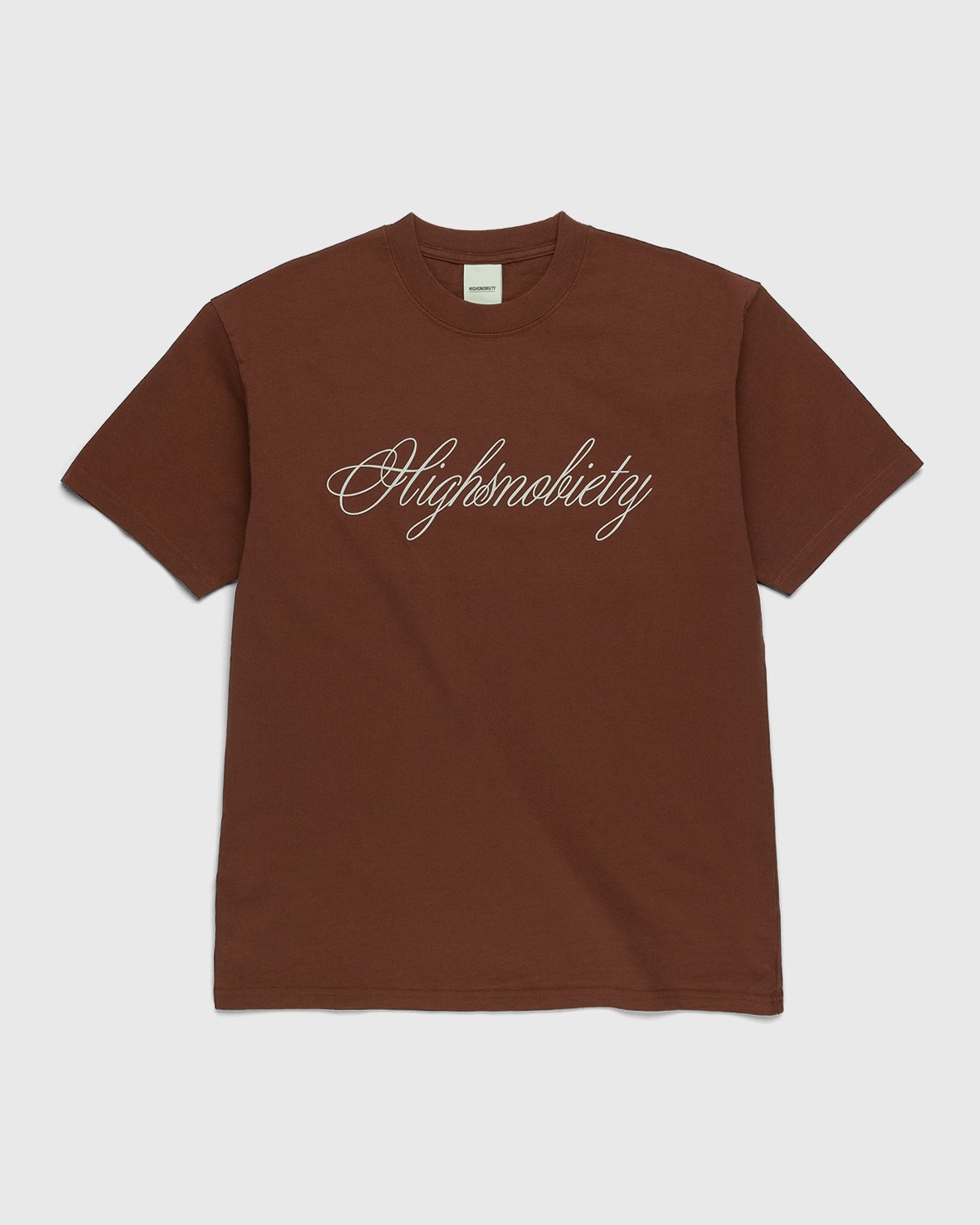 Highsnobiety - Script Logo T-Shirt Brown - Clothing - Brown - Image 1