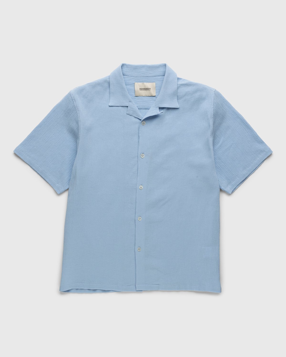 Highsnobiety - Crepe Short Sleeve Shirt Sky Blue - Clothing - Blue - Image 1