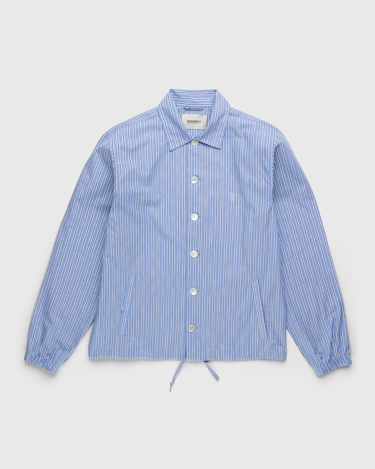 Highsnobiety - Poplin Shirt Jacket Blue/White - Clothing - Blue - Image 1