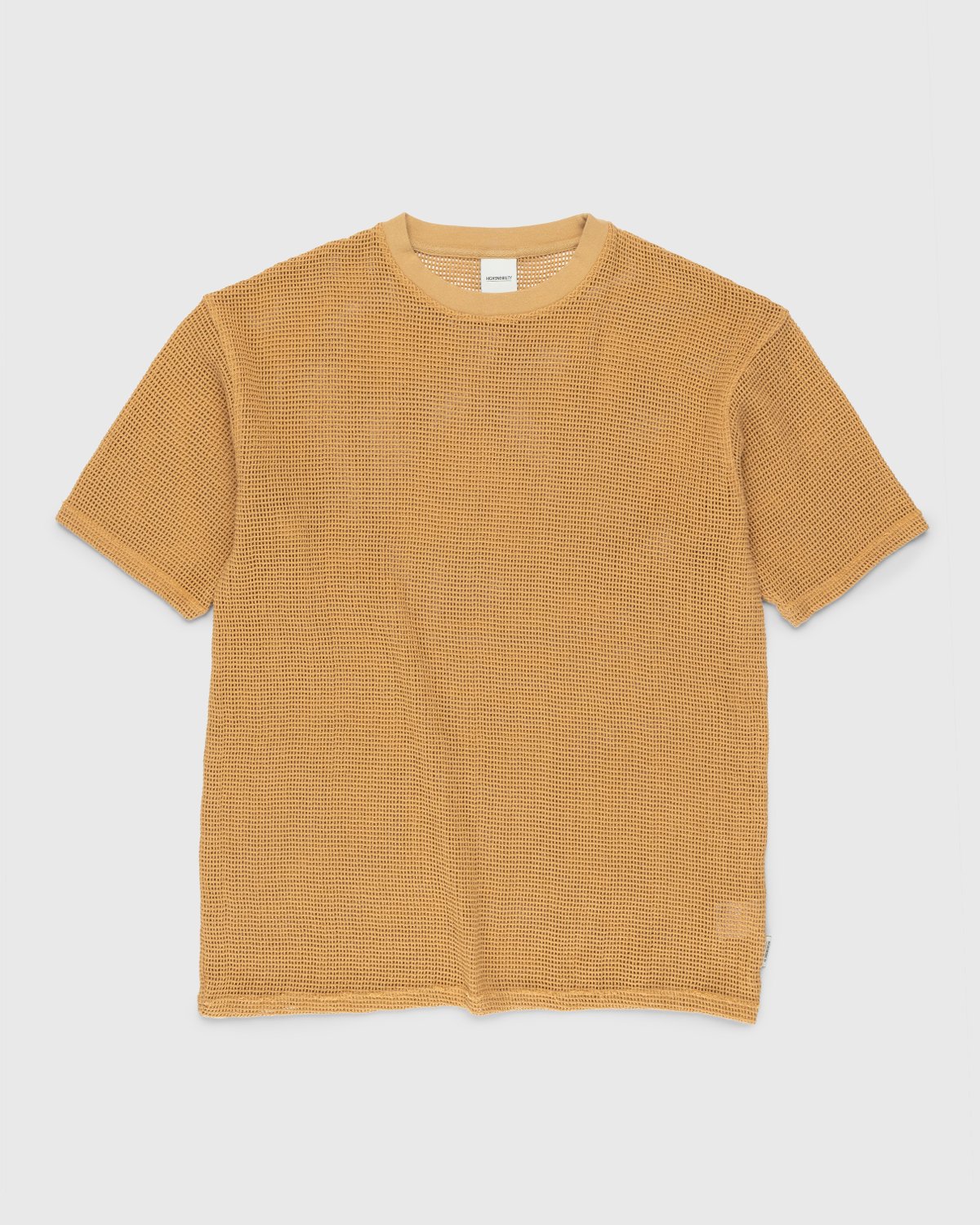 Highsnobiety - Knit Mesh Jersey T-Shirt Brown - Clothing - Brown - Image 1