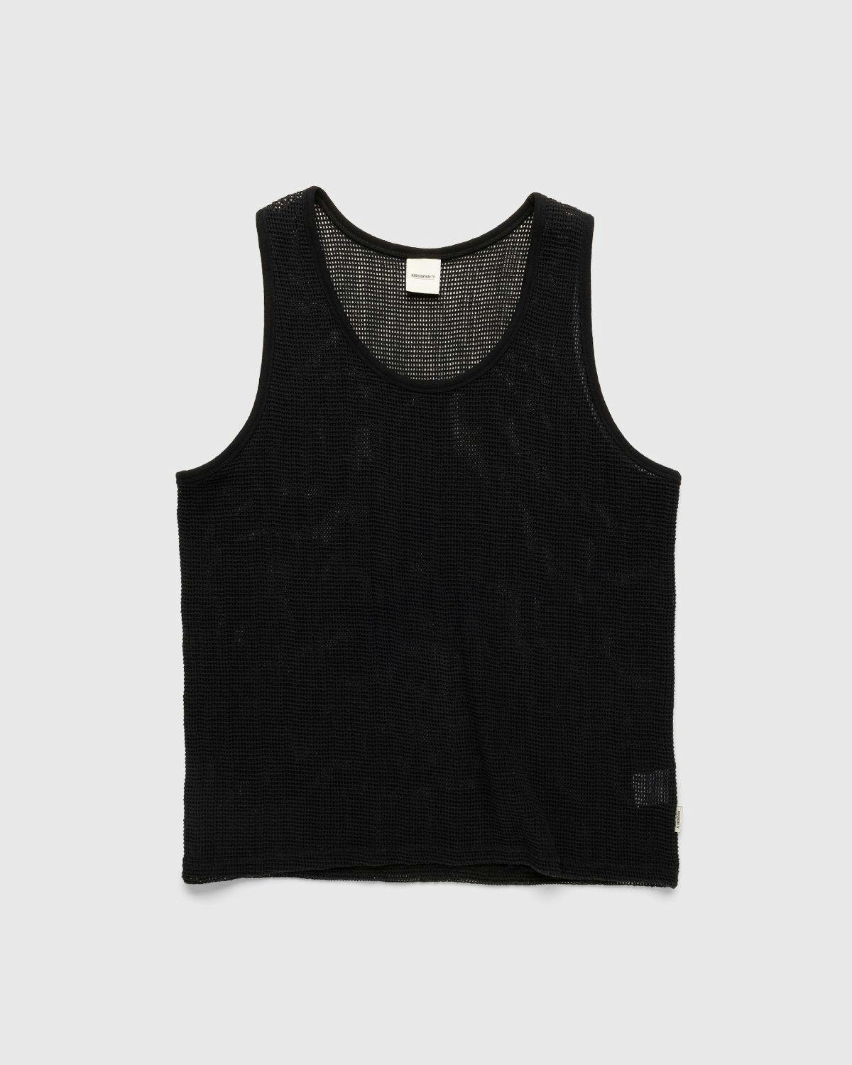 Highsnobiety - Knit Mesh Tank Top Black - Clothing - Black - Image 1