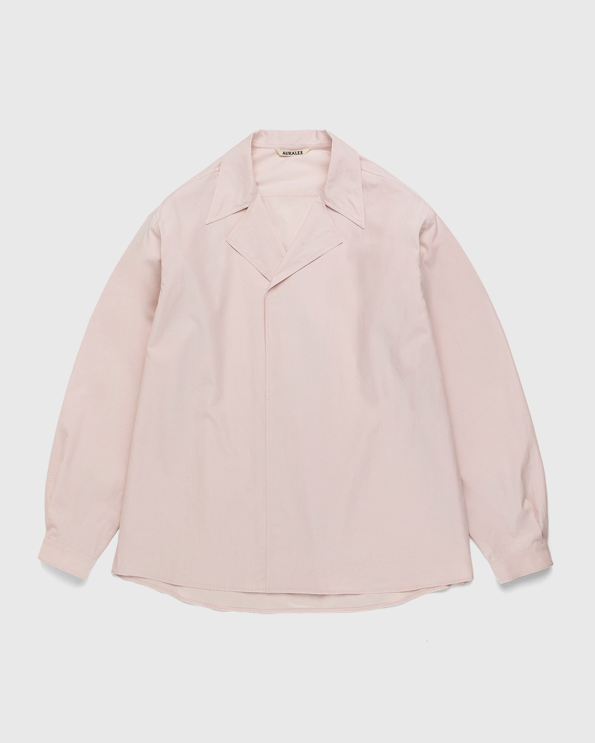 Auralee - Washed Finx Twill Pullover Shirt Light Pink - Clothing - Pink - Image 1