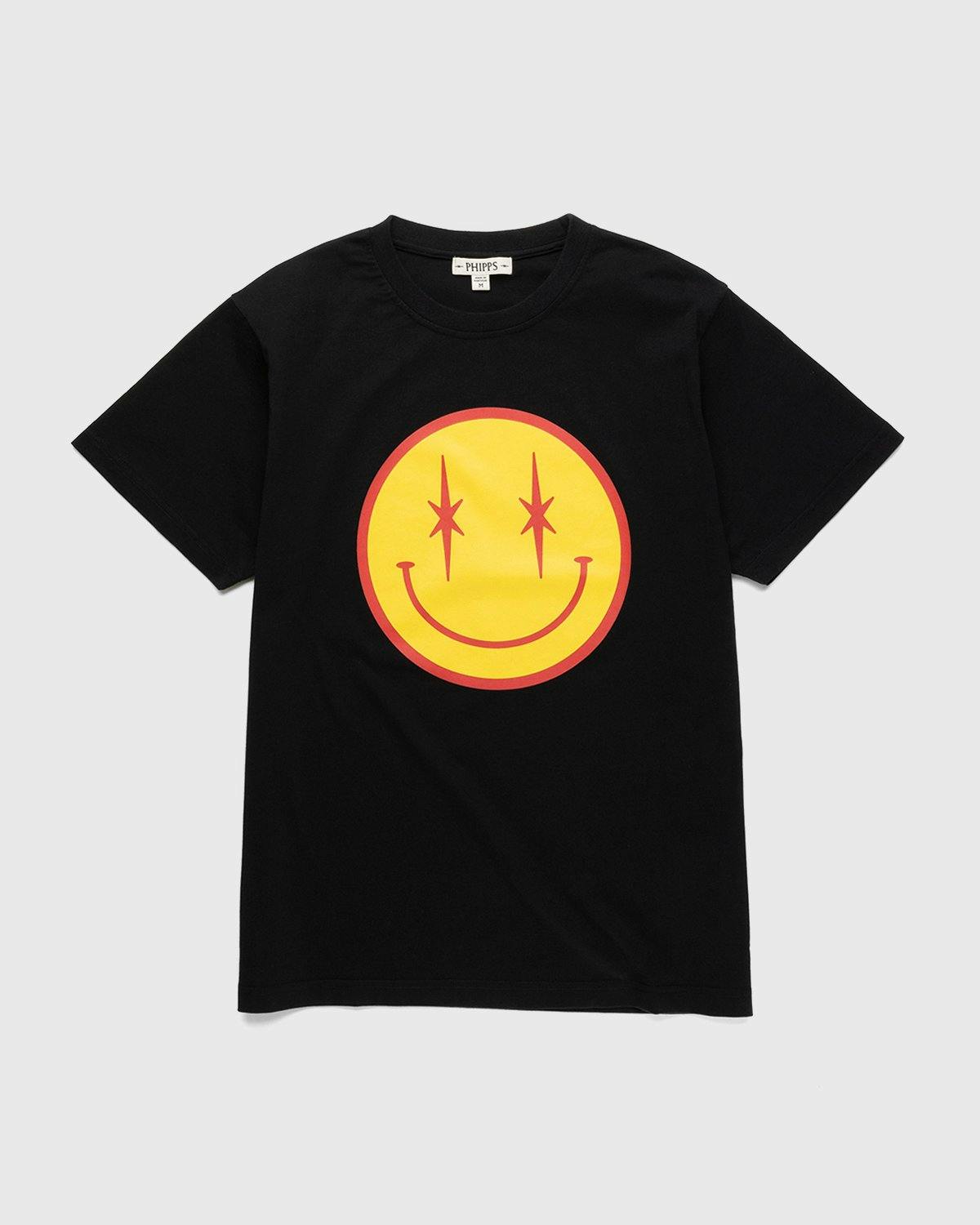 Phipps - Smiley T-Shirt Black - Clothing - Black - Image 1