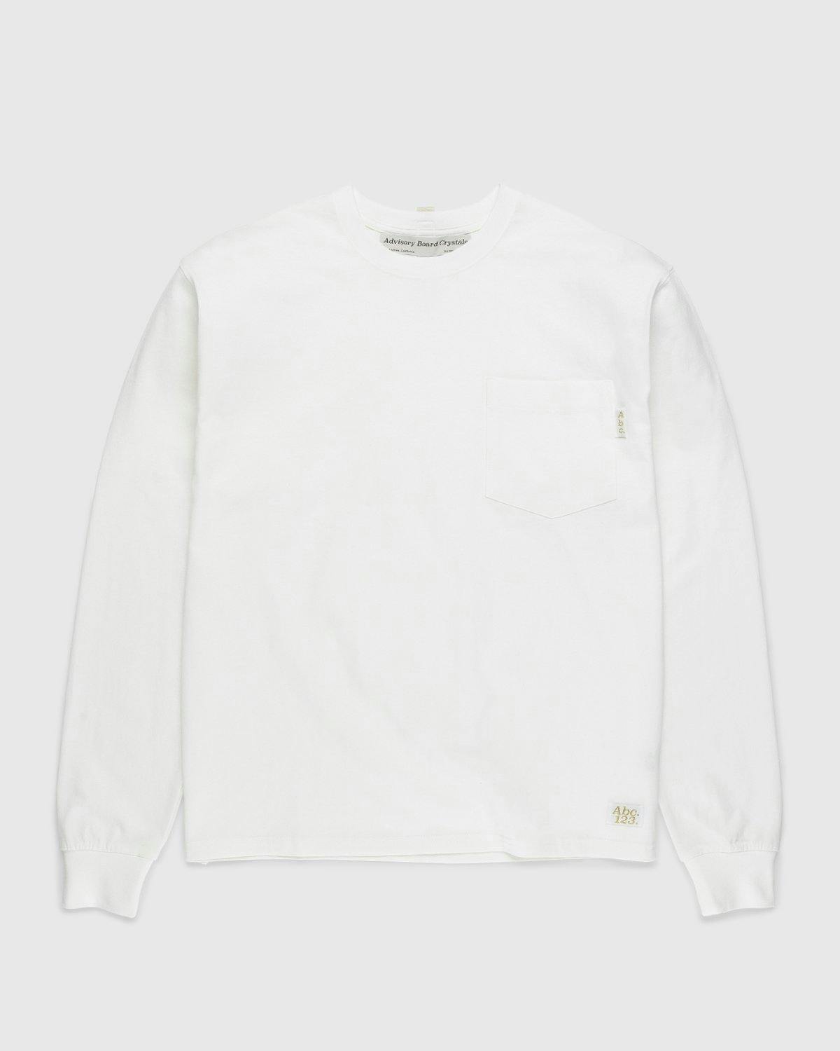 Abc. - Long Sleeve Pocket Tee Selenite - Clothing - White - Image 1