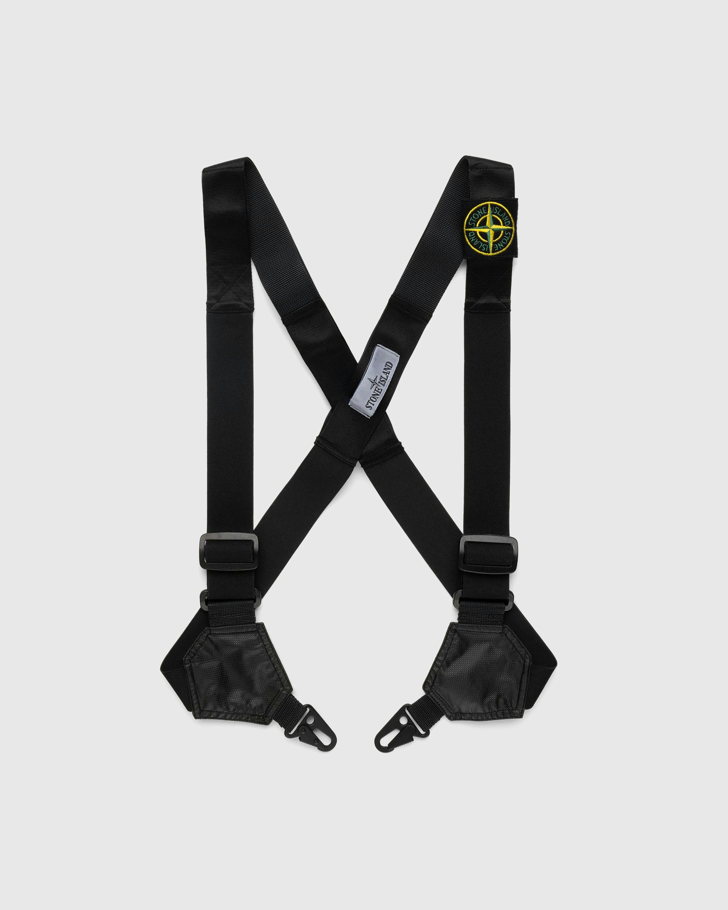 Stone Island - 96070 Cotton Suspenders Black - Accessories - Black - Image 1