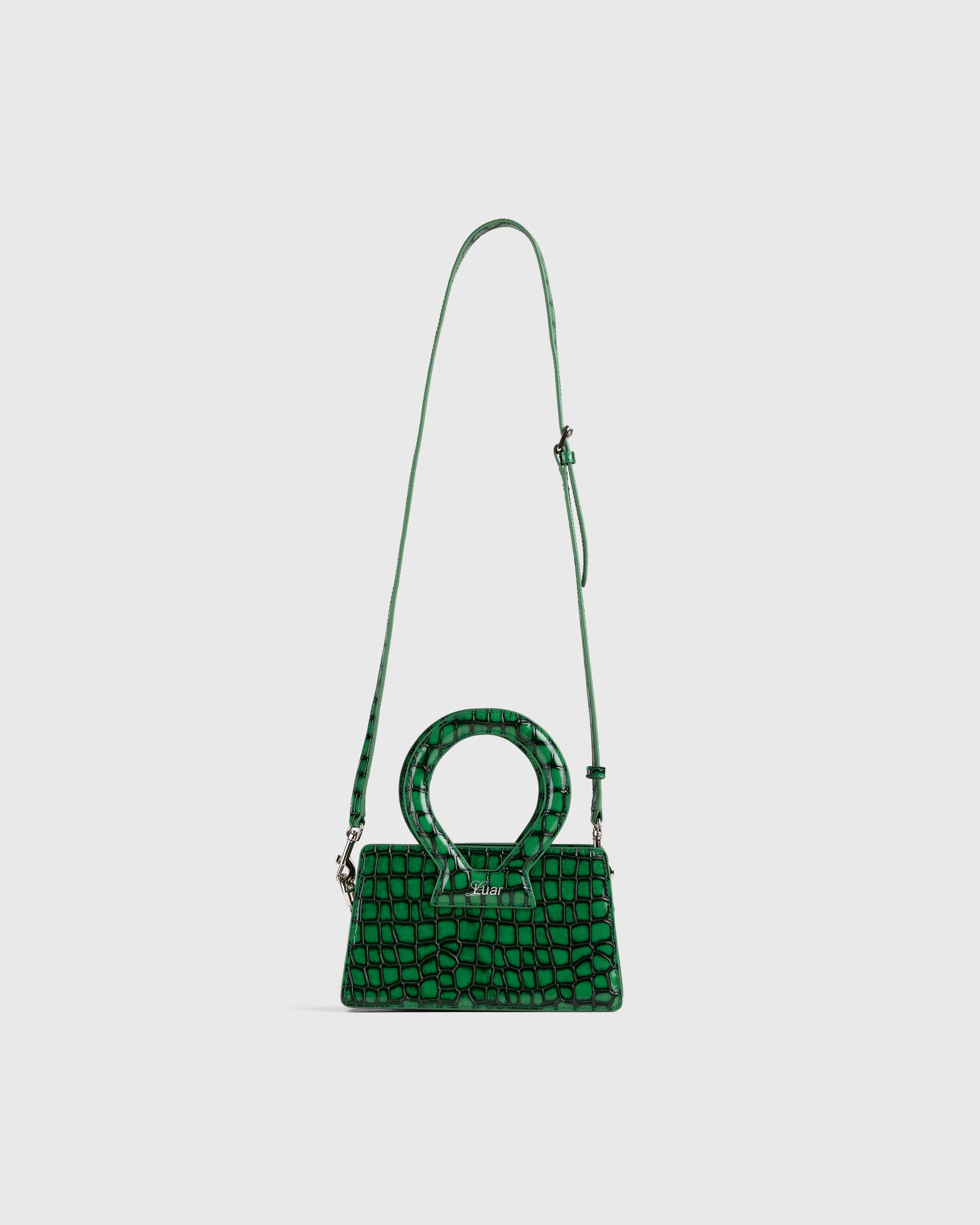 Luar x Highsnobiety - Not In Paris 4 Small Ana Bag Black/Green Croc - Accessories - Green - Image 1