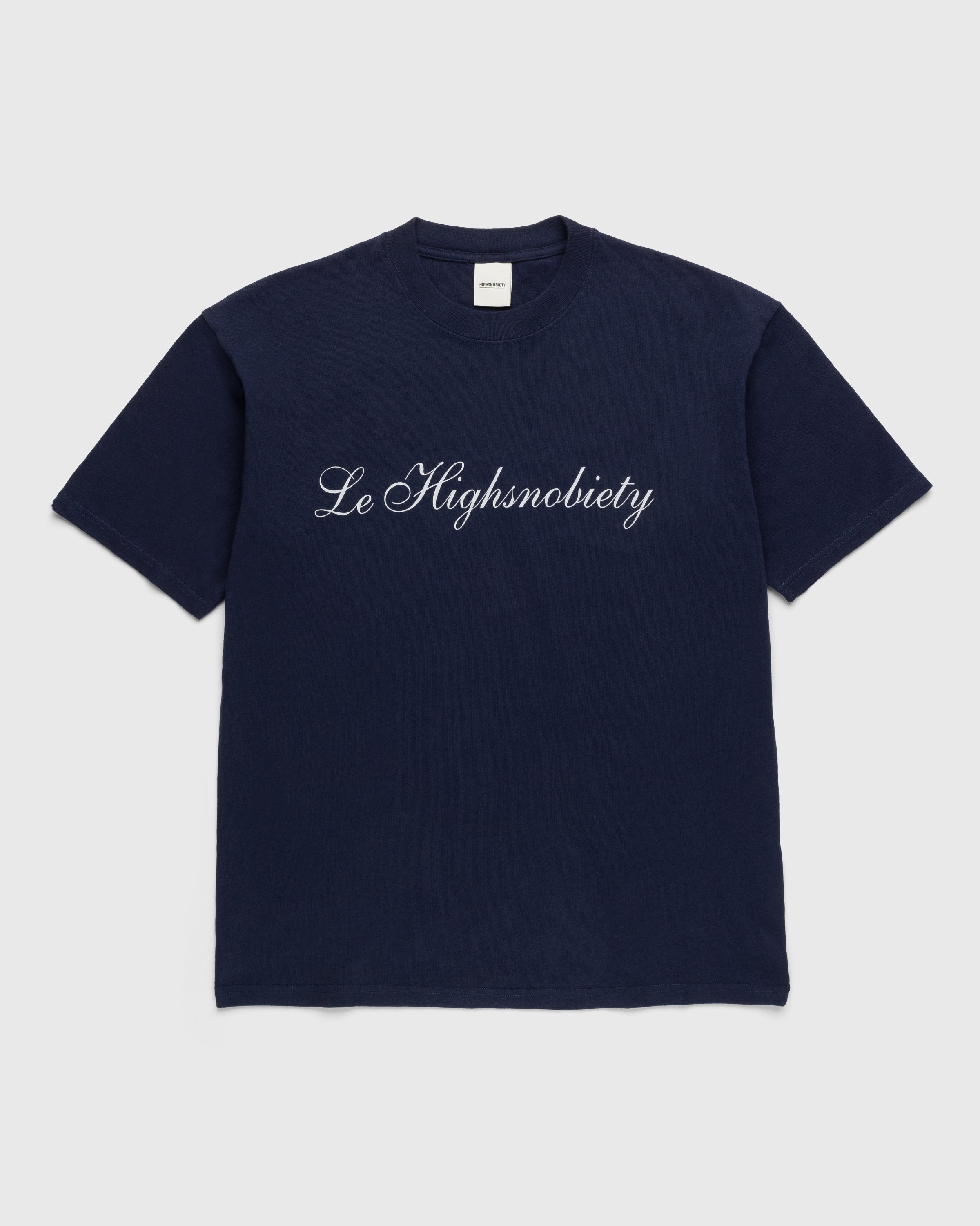 Highsnobiety - Not In Paris 4 Logo T-Shirt Navy - Clothing - Blue - Image 1