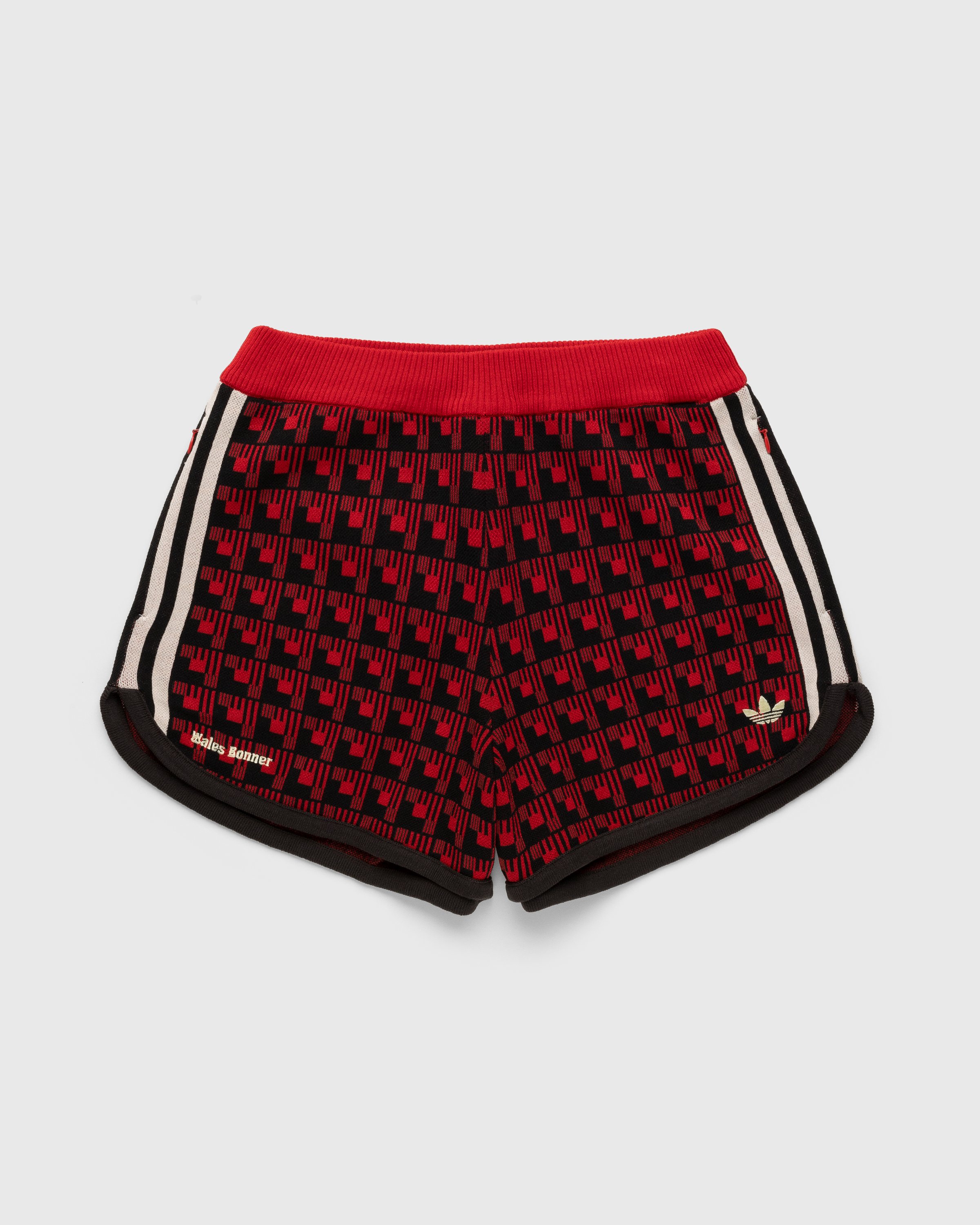 Adidas x Wales Bonner - WB Knit Shorts Scarlet/Black - Clothing - Red - Image 1