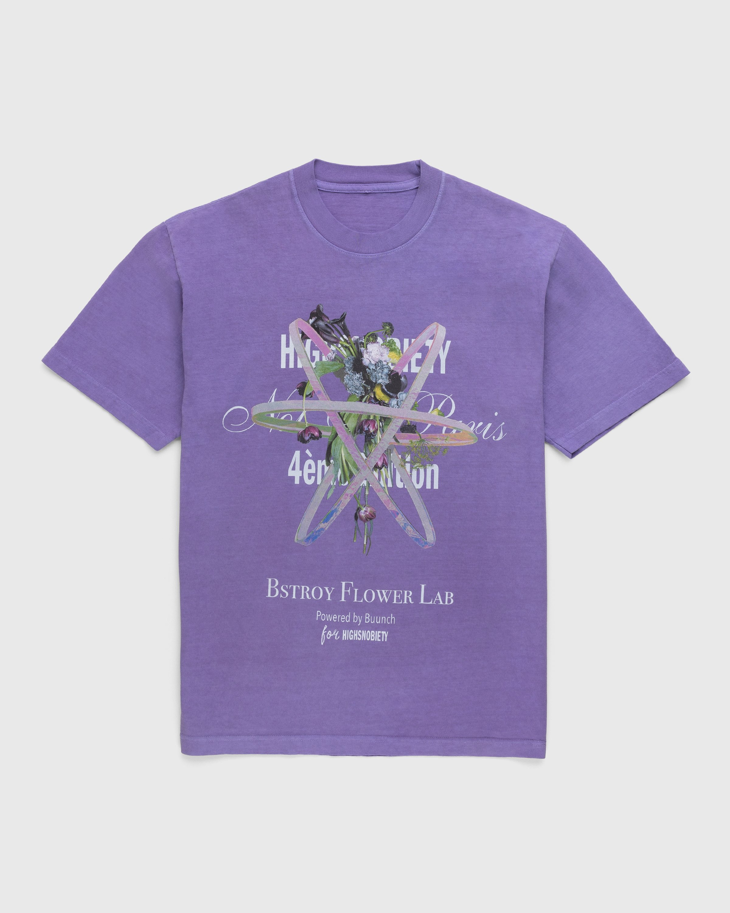 Bstroy x Highsnobiety - Not In Paris 4 Flower T-Shirt Lavender - Clothing - Purple - Image 1