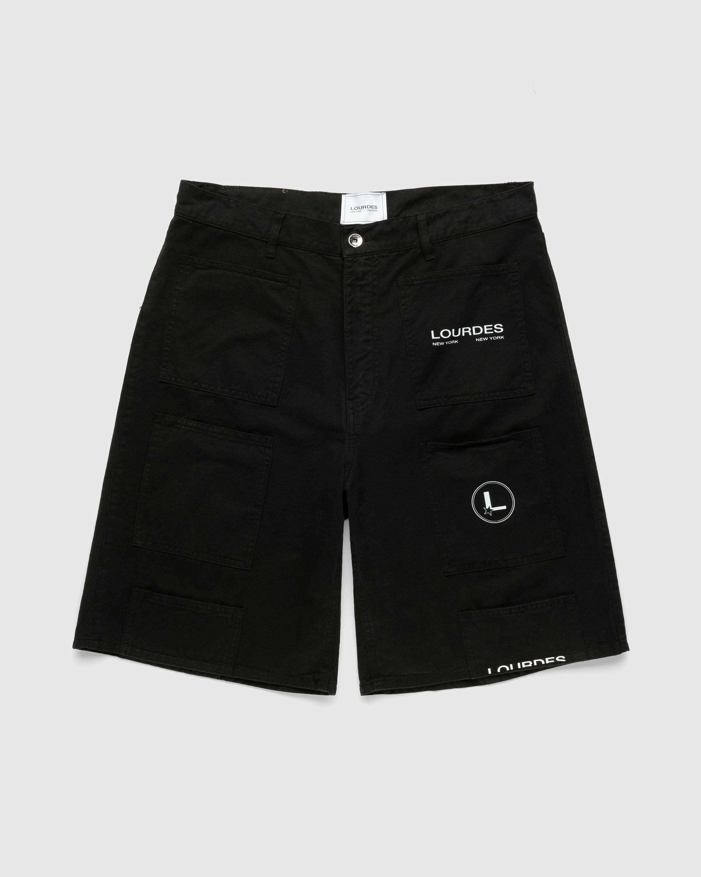 Lourdes New York - Multi-Pocket Cargo Short Black - Clothing - Black - Image 1