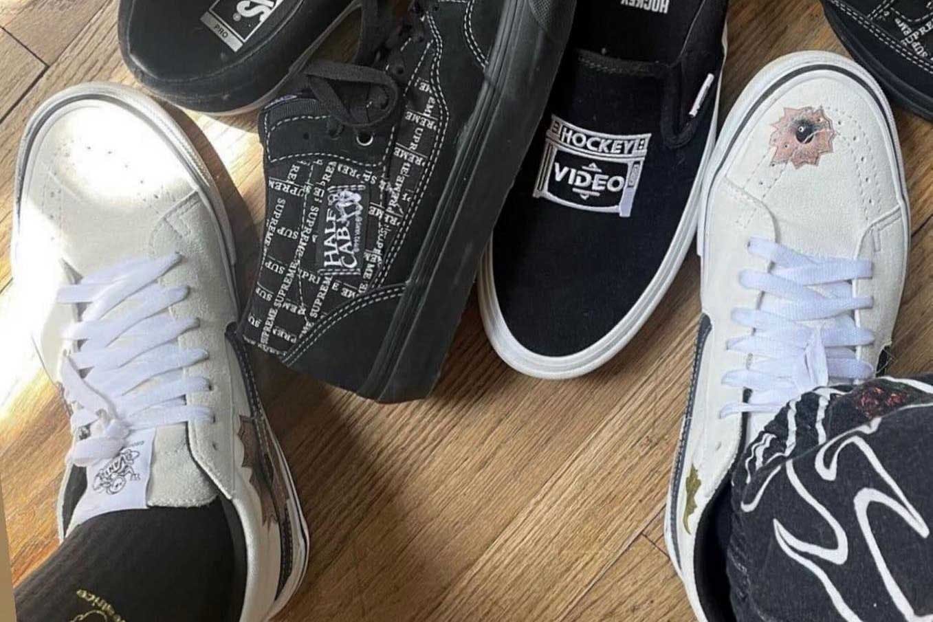 Supreme x Vans x Nate Lowman Bullet Hole Collab Shoes, Release