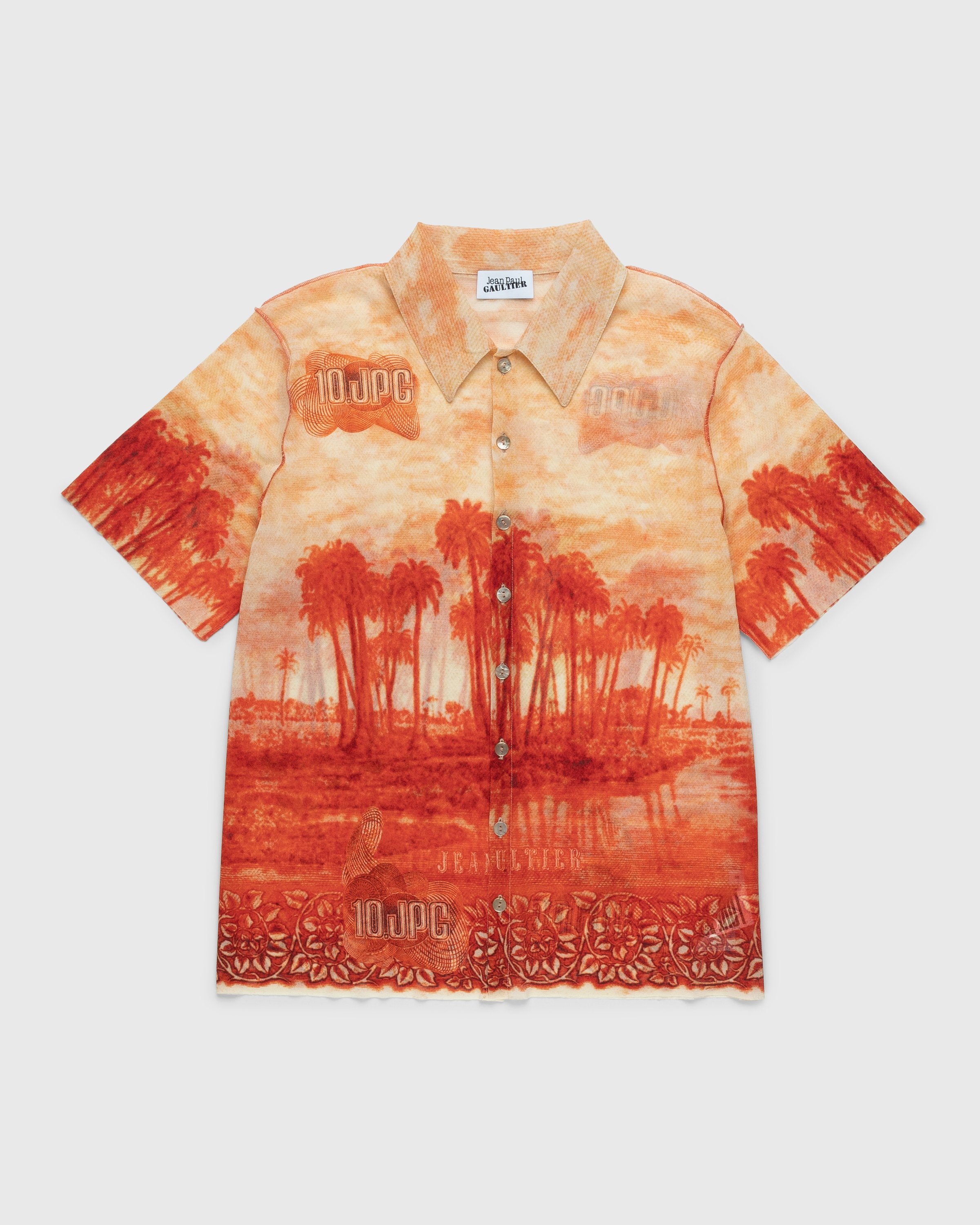 Jean Paul Gaultier - Palm Tree Summer Shirt Ecru/Red - Clothing - Red - Image 1