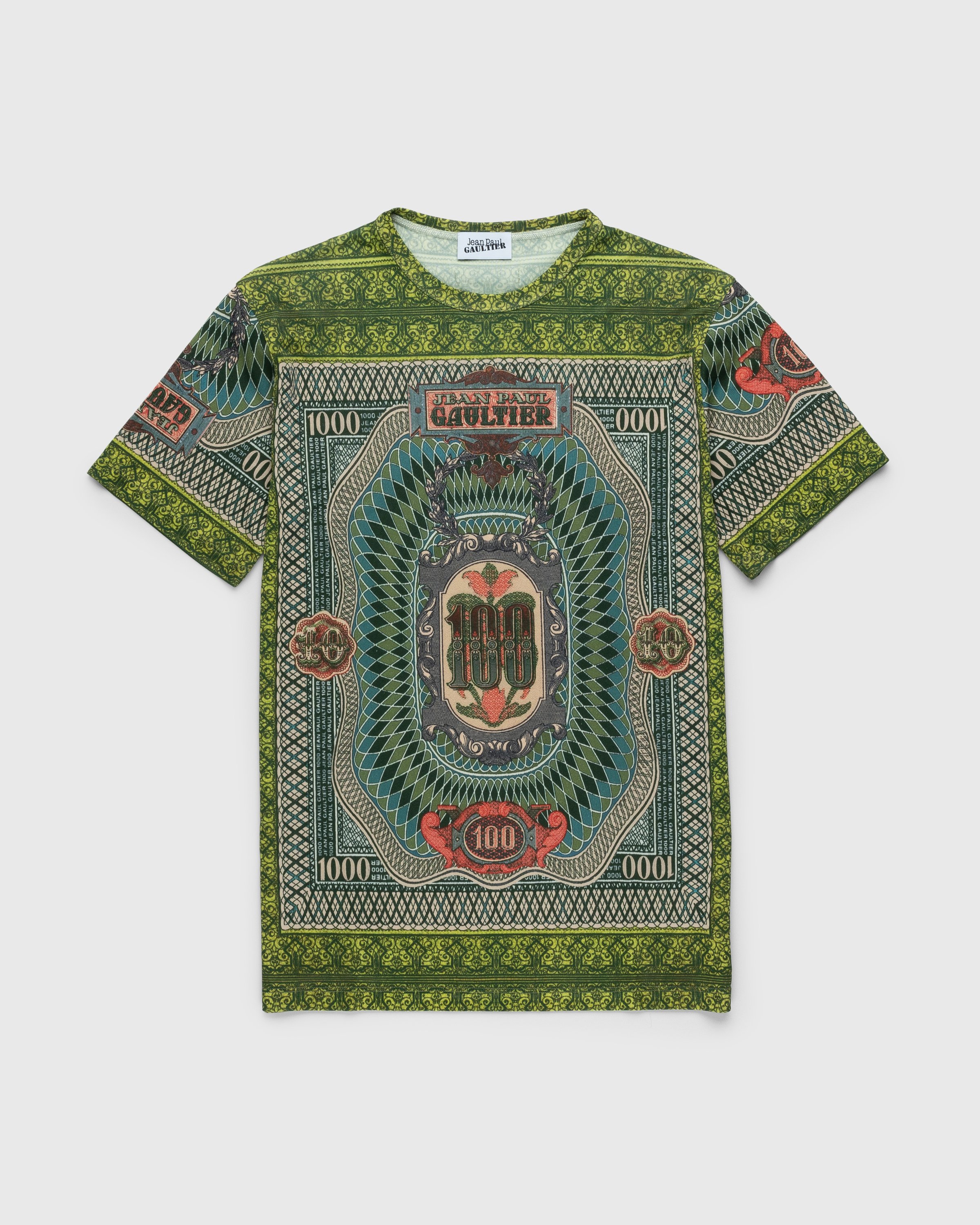 Jean Paul Gaultier - Banknote T-Shirt Multi - Clothing - Green - Image 1