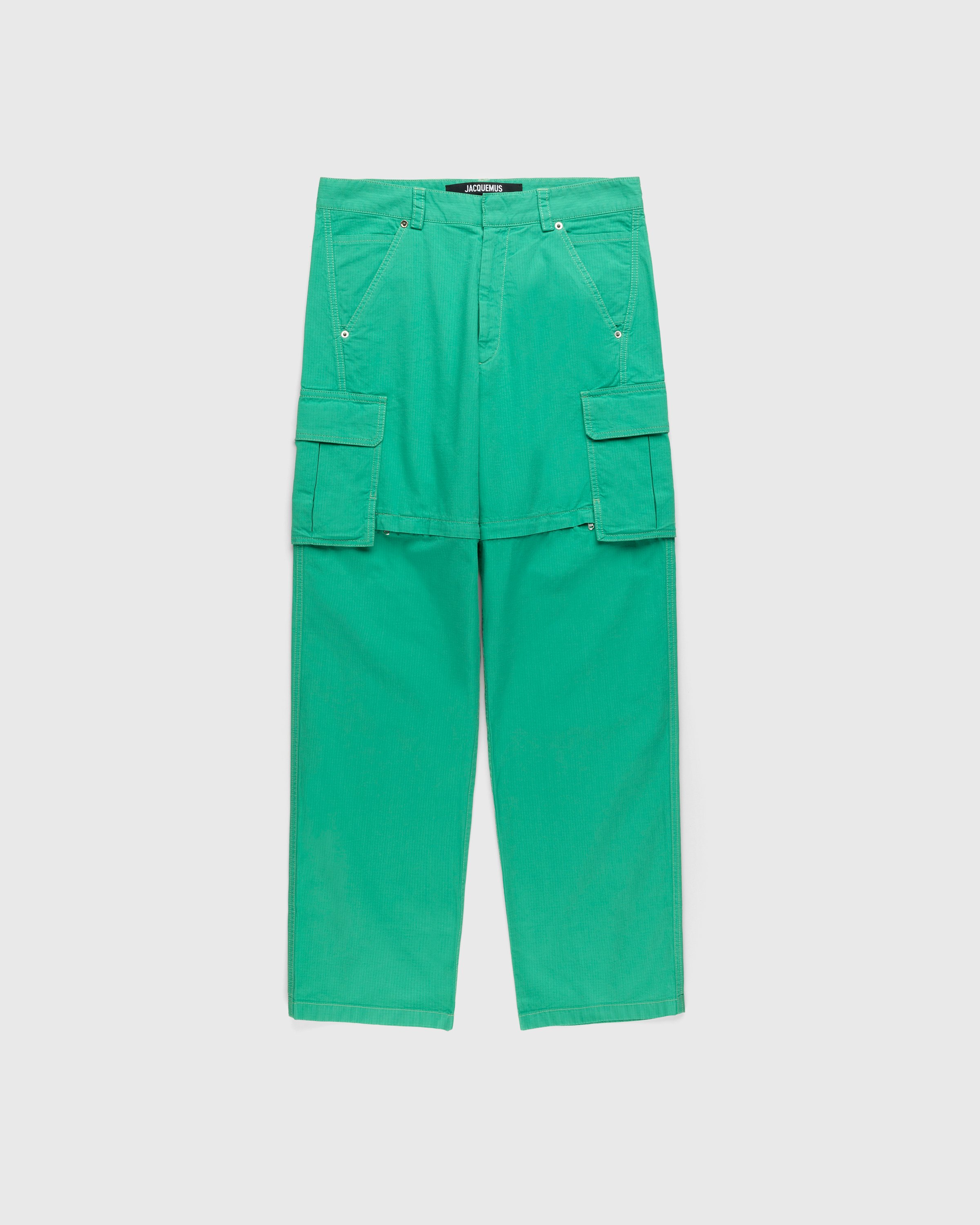 JACQUEMUS - Le Pantalon Peche Green - Clothing - Green - Image 1