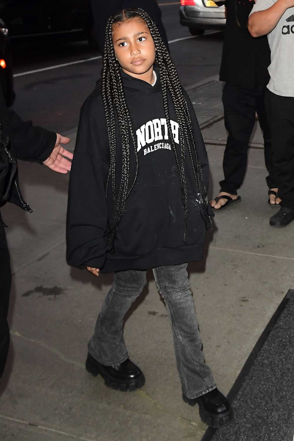 North West's Customized Hoodie, Prada: 2022 Outfit