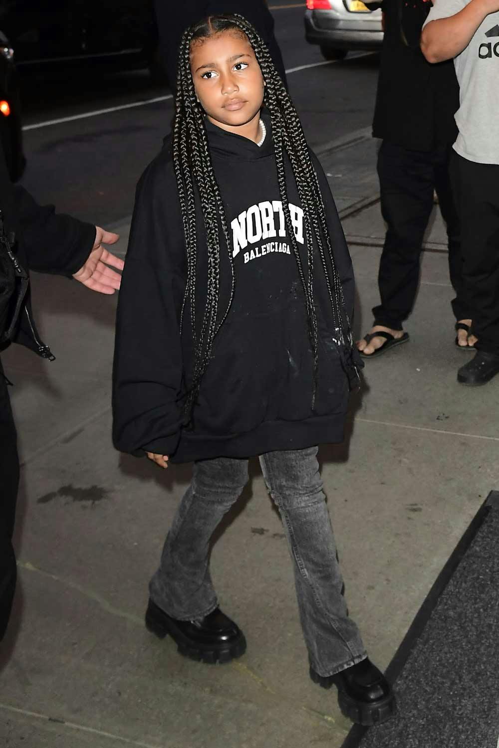 North West's Balenciaga Hoodie, Prada: 2022 Outfit