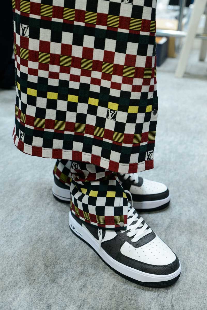 New 2022 Louis Vuitton Virgil Abloh Air Force 1 Flash Sneakers