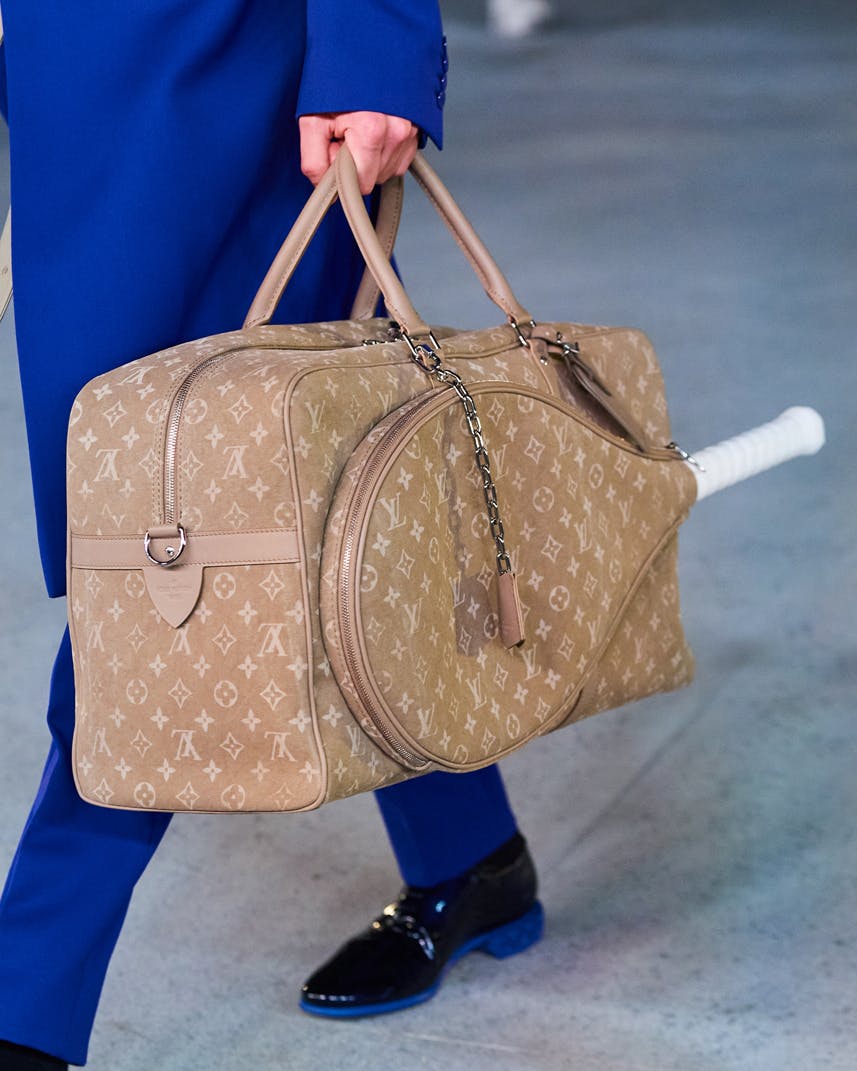 Louis Vuitton Cloud Keepall Virgil Runway  Louis vuitton duffle bag,  Monogrammed duffle bag, Louis vuitton keepall