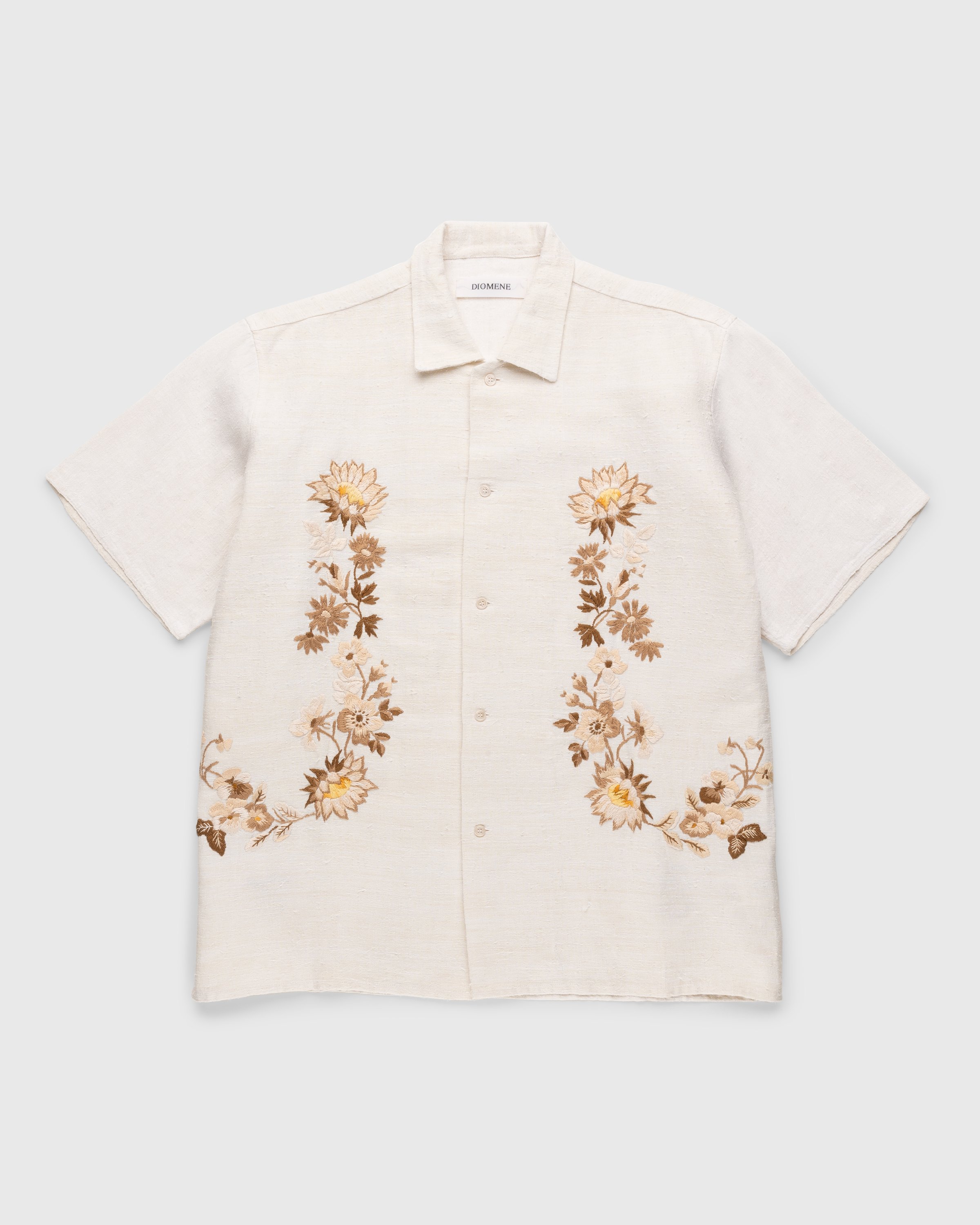 Diomene by Damir Doma - Embroidered Vacation Shirt Cream - Clothing - White - Image 1