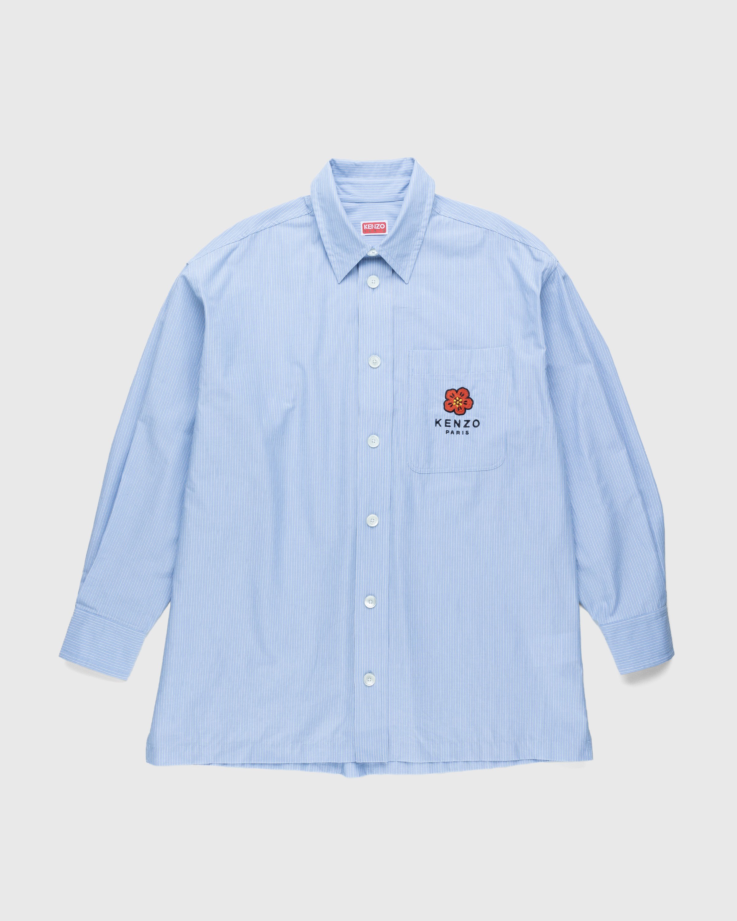 Kenzo - Boke Flower Crest Overshirt Sky Blue - Clothing - Blue - Image 1