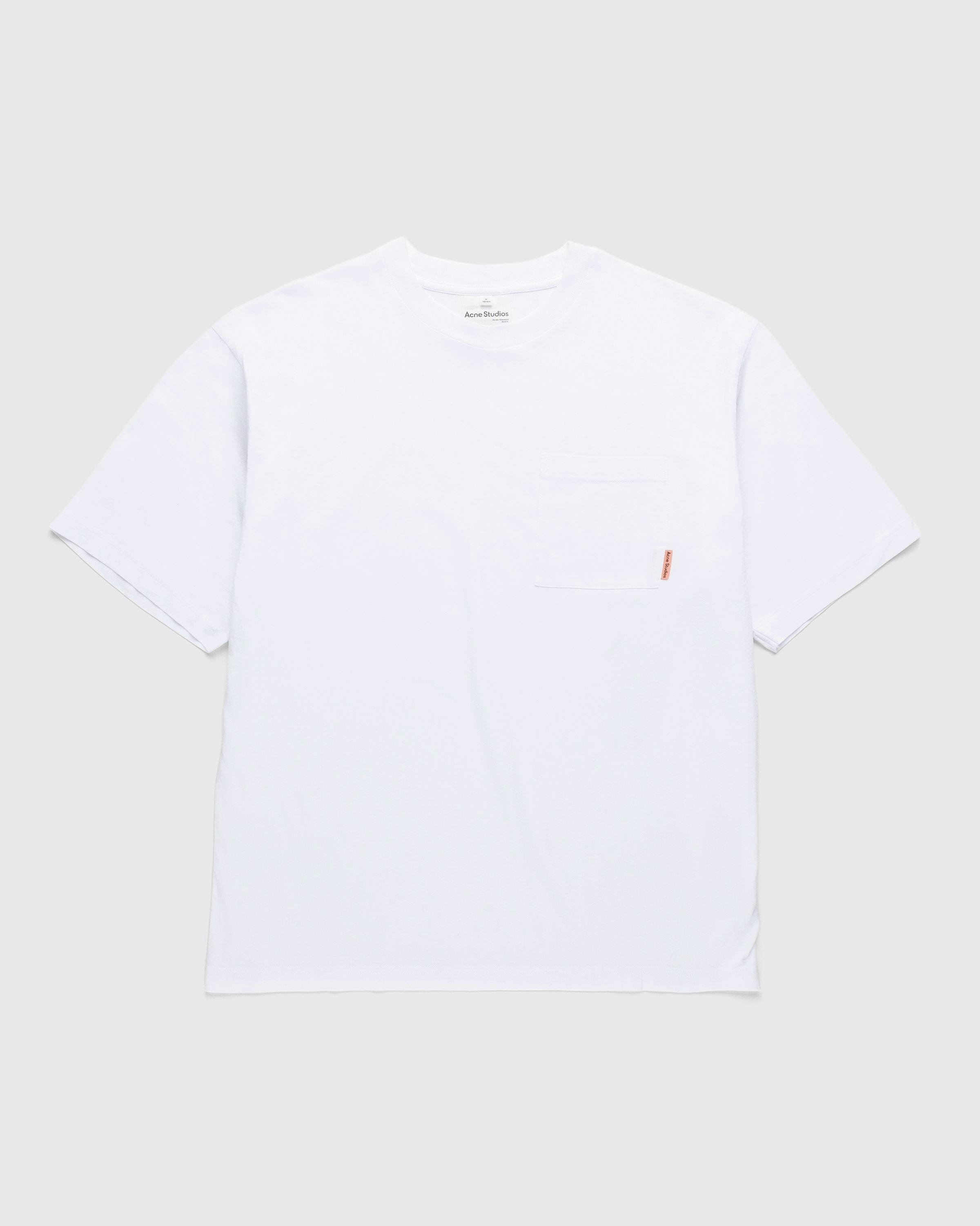 Acne Studios - Organic Cotton Pocket T-Shirt White - Clothing - White - Image 1