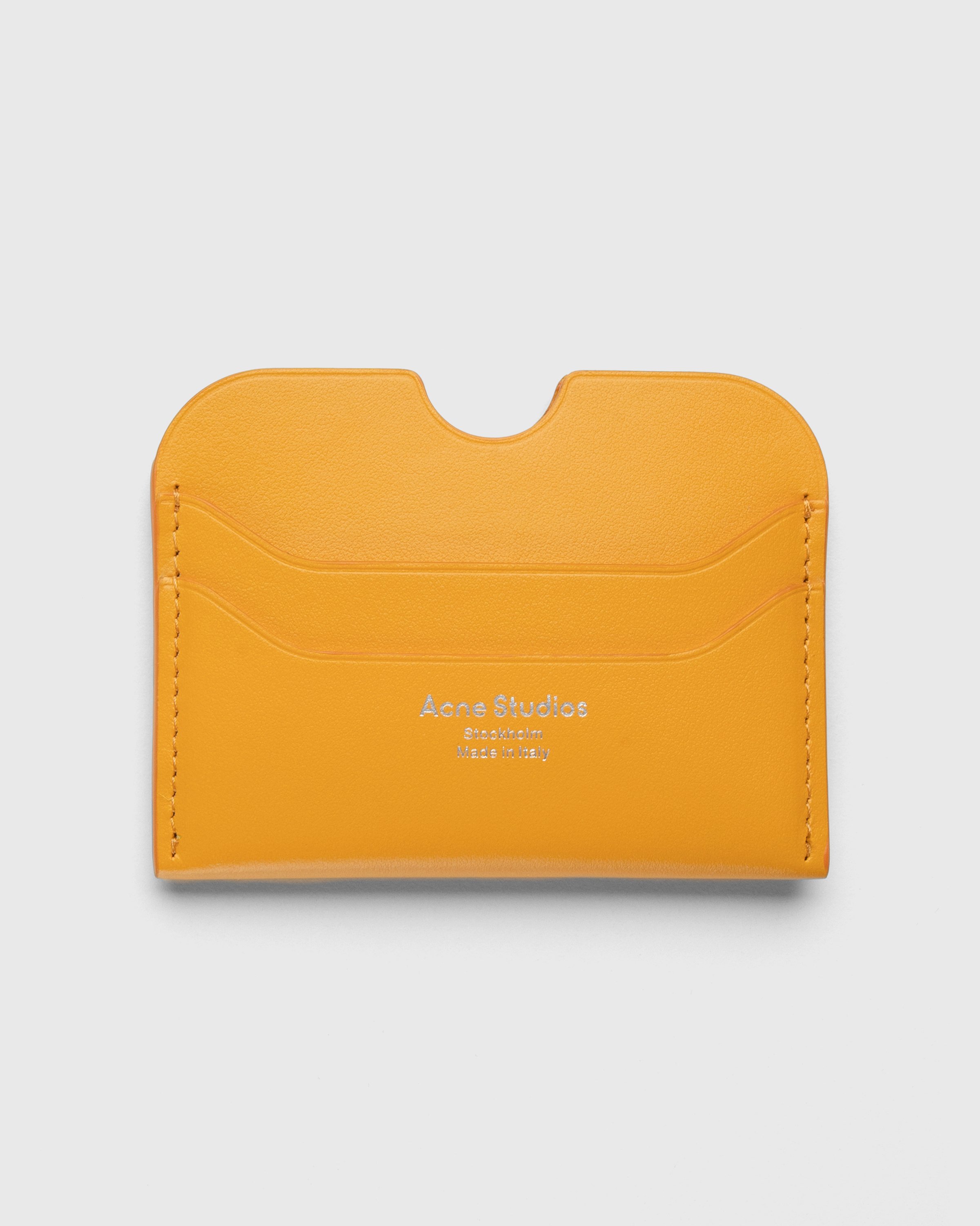Acne Studios - Leather Card Holder Orange - Accessories - Orange - Image 1