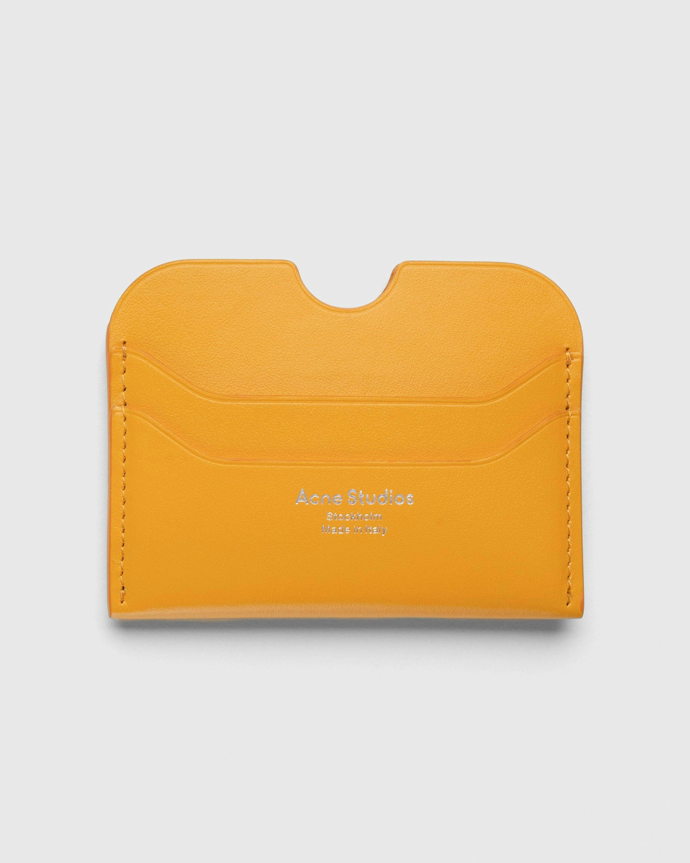 Acne Studios - Leather Card Holder Orange - Accessories - Orange - Image 1