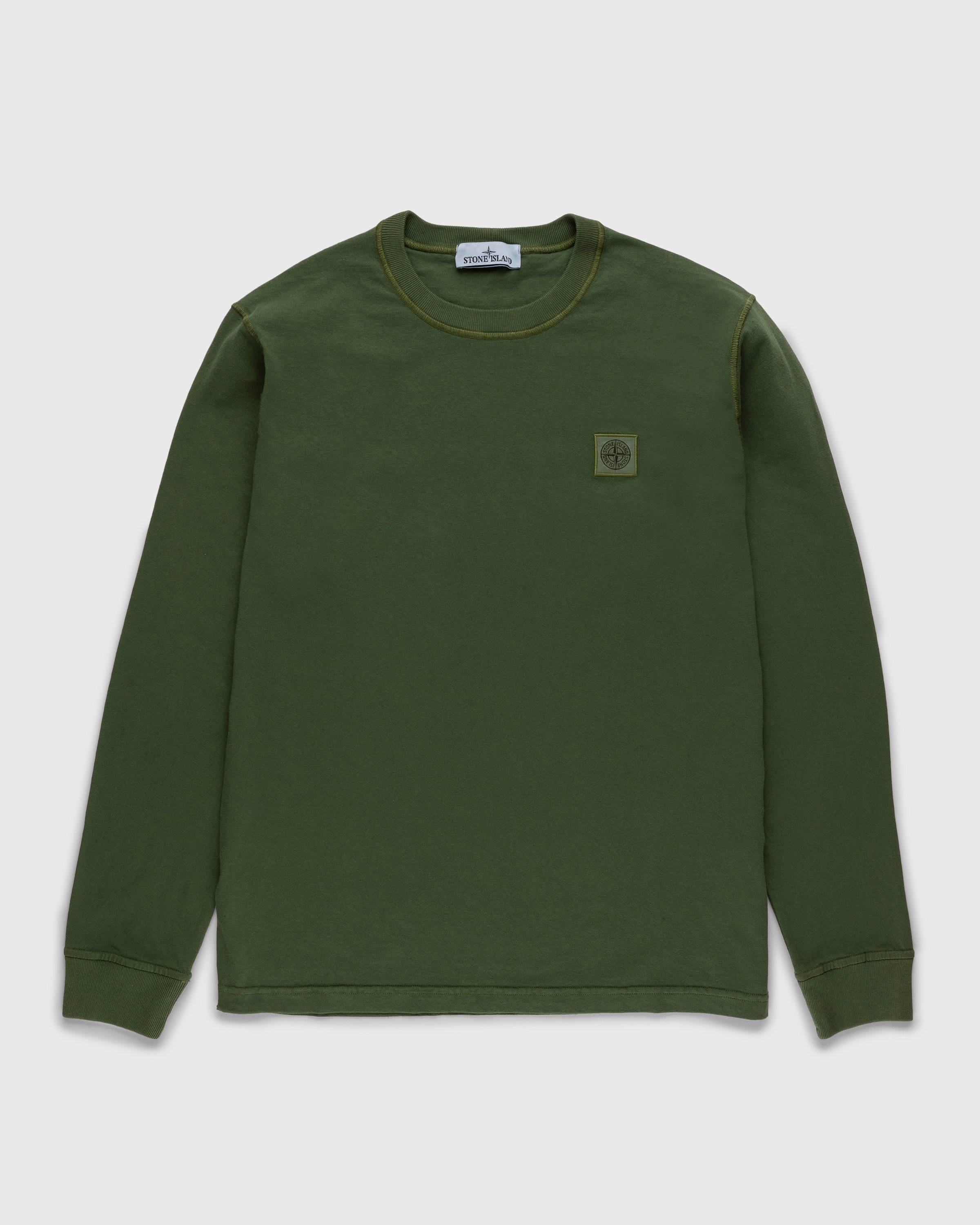Stone Island - Fissato Longsleeve T-Shirt Olive - Clothing - Green - Image 1