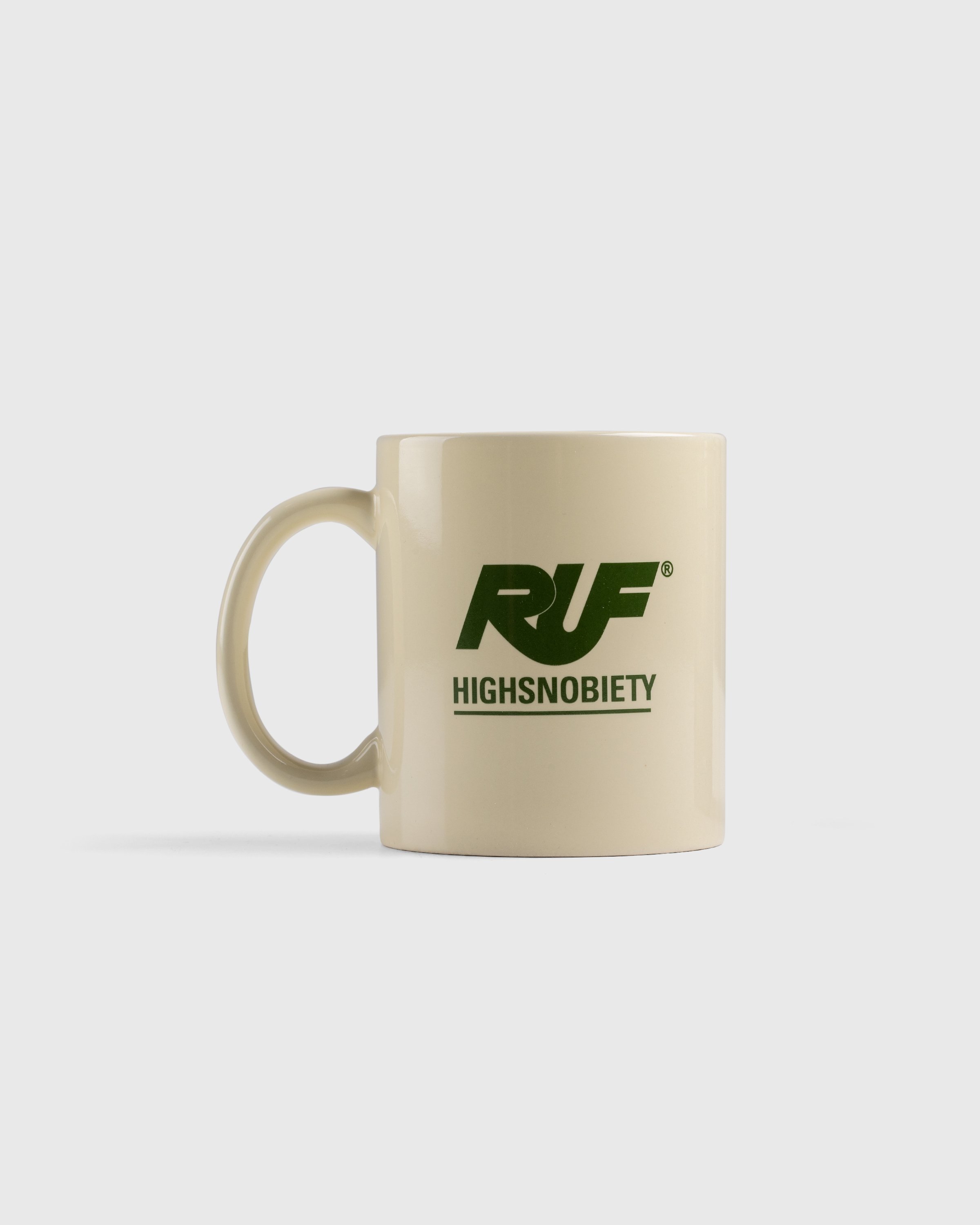 RUF x Highsnobiety - Logo Coffee Mug Cream - Lifestyle - White - Image 1